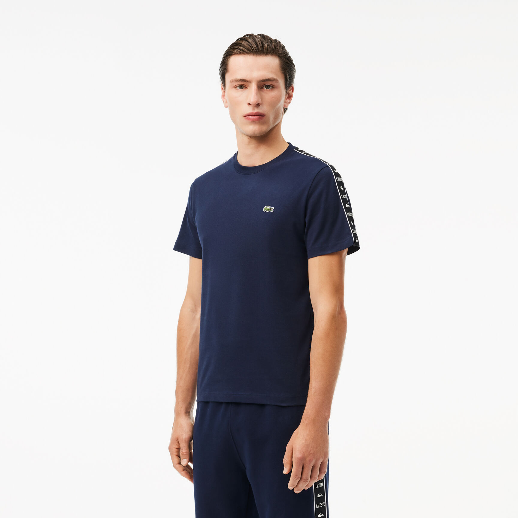 Cotton Jersey Logo Stripe T-shirt Cotton Jersey Logo Stripe T-shirt