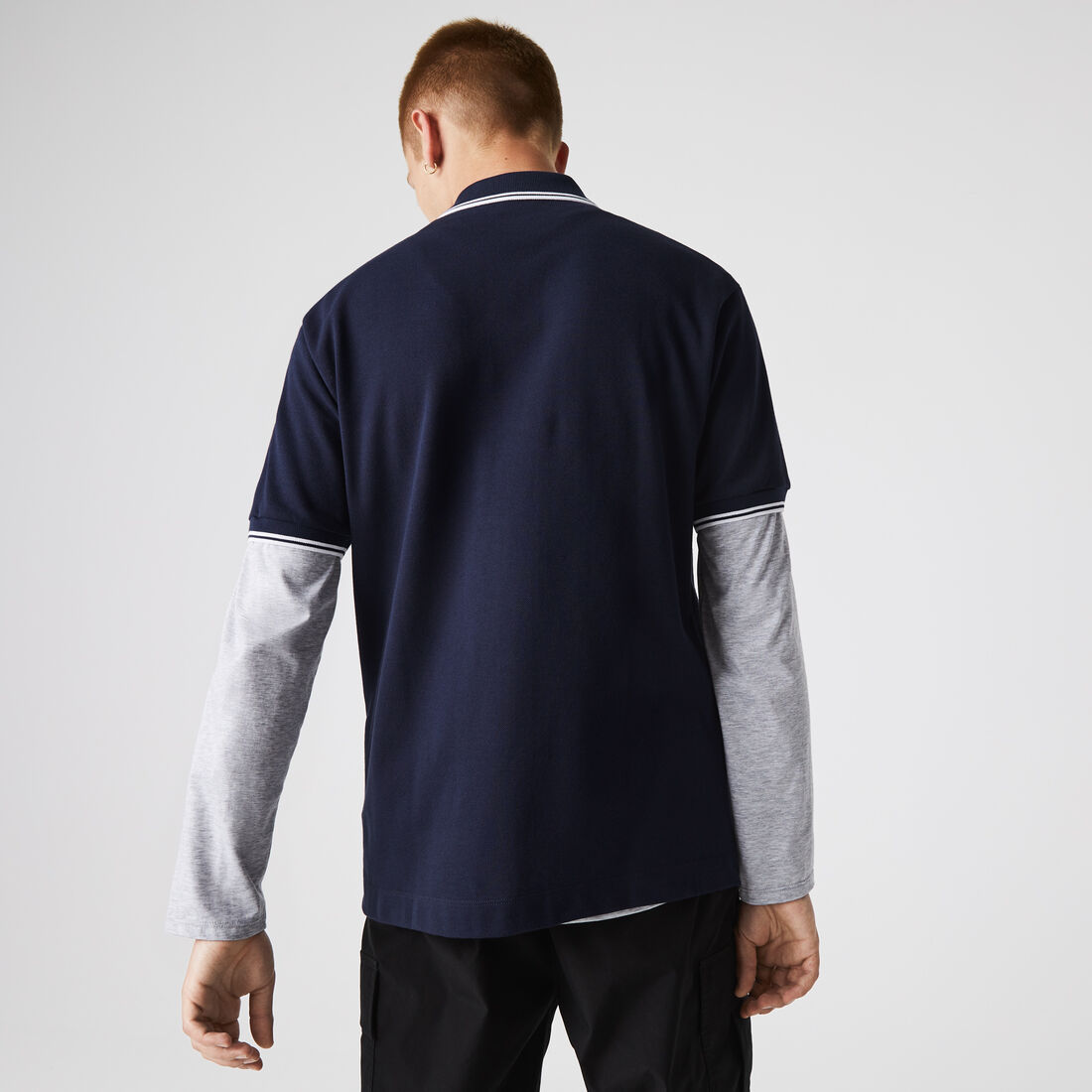 تيشيرت بولو لاكوست قطن بيكيه بخطوط وقصة كلاسيكية للرجال تيشيرت بولو لاكوست قطن بيكيه بخطوط وقصة كلاسيكية للرجال