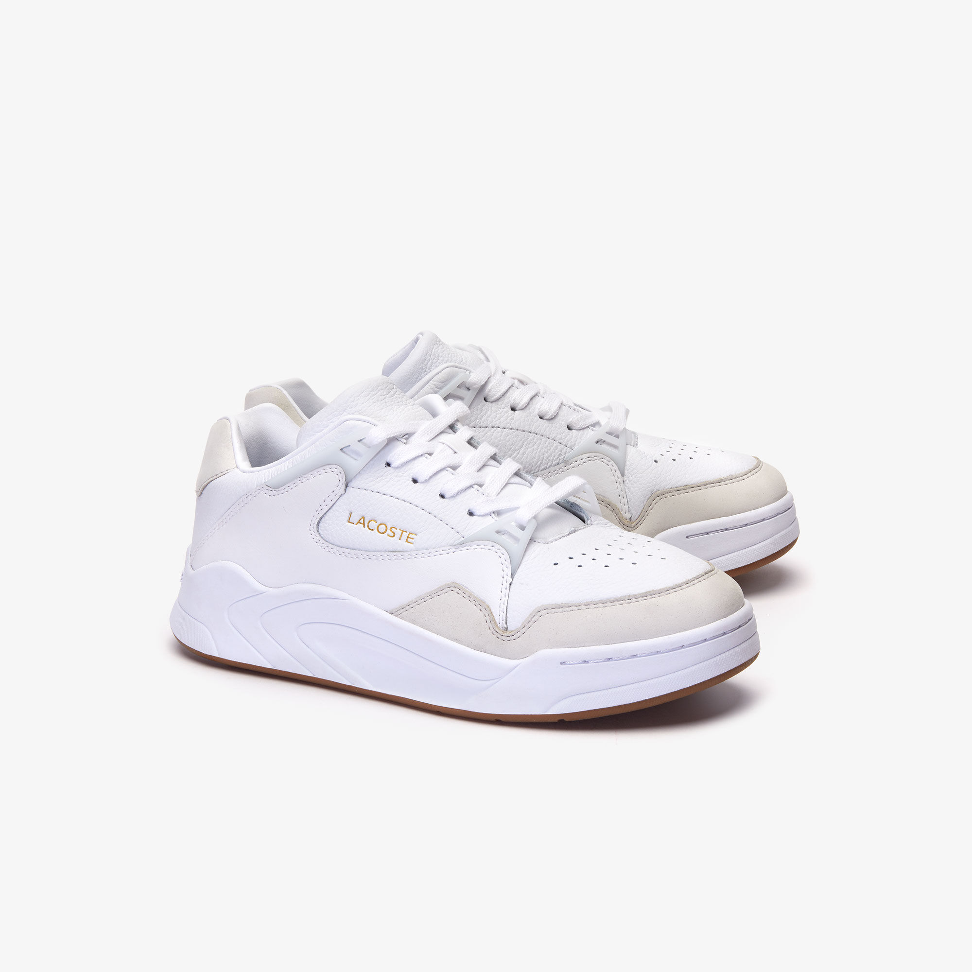 Men's Court Slam Perforated Leather Trainers