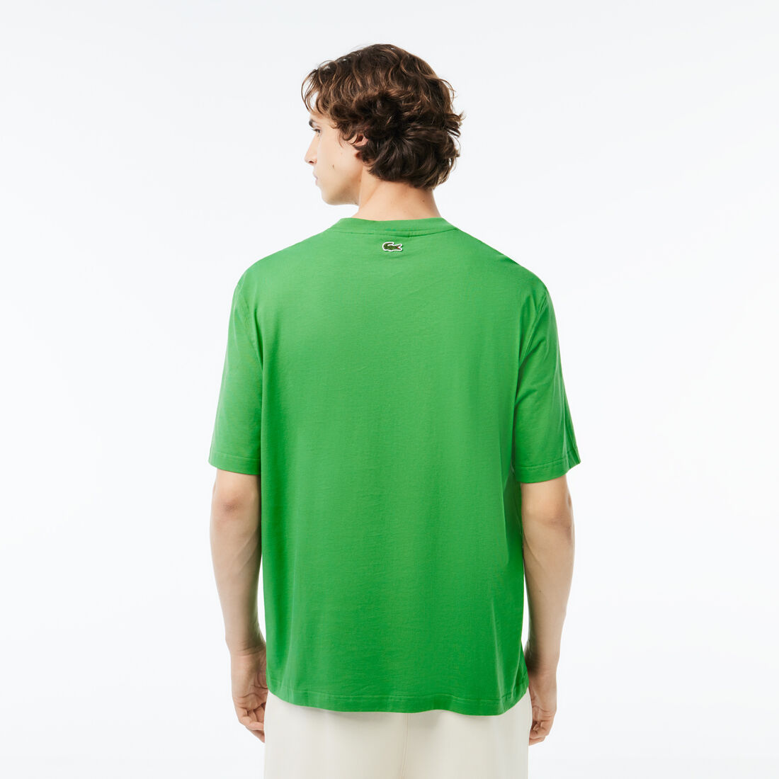 Men's Lacoste Round Neck Loose Fit Crocodile Print T-shirt Men's Lacoste Round Neck Loose Fit Crocodile Print T-shirt
