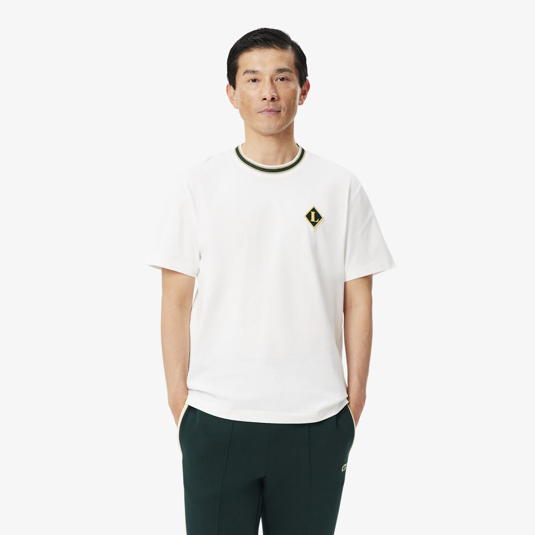 French Made Badge Accent Striped T-shirt French Made Badge Accent Striped T-shirt
