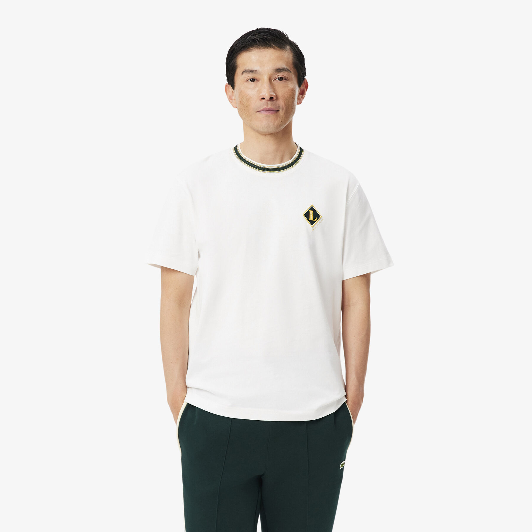 French Made Badge Accent Striped T-shirt French Made Badge Accent Striped T-shirt