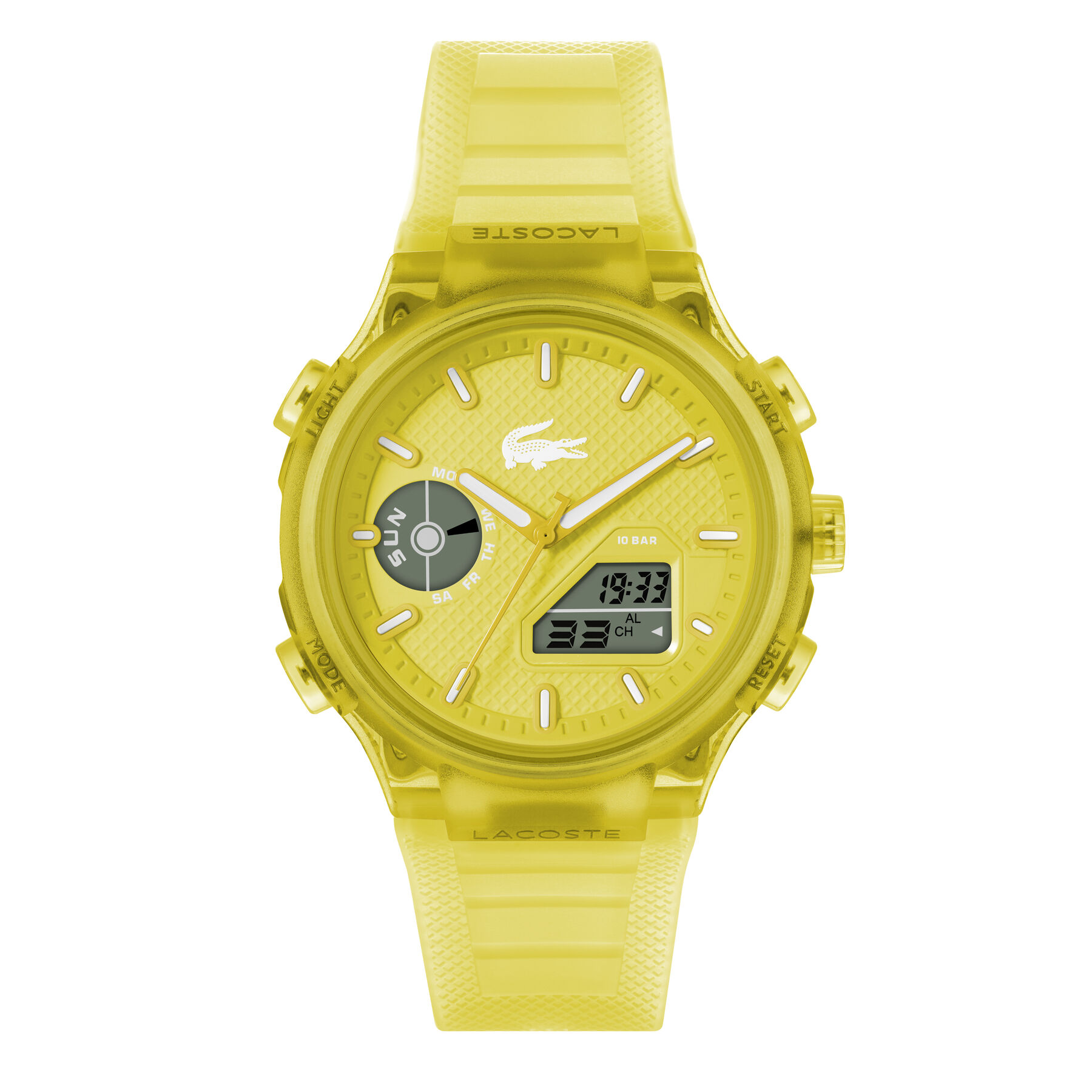 lacoste l33 silicone strap watch
