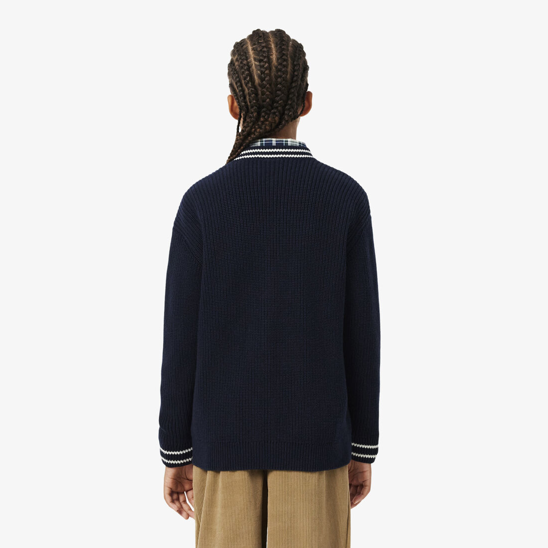 Cotton and Wool Cardigan lacoste cotton and wool cardigan