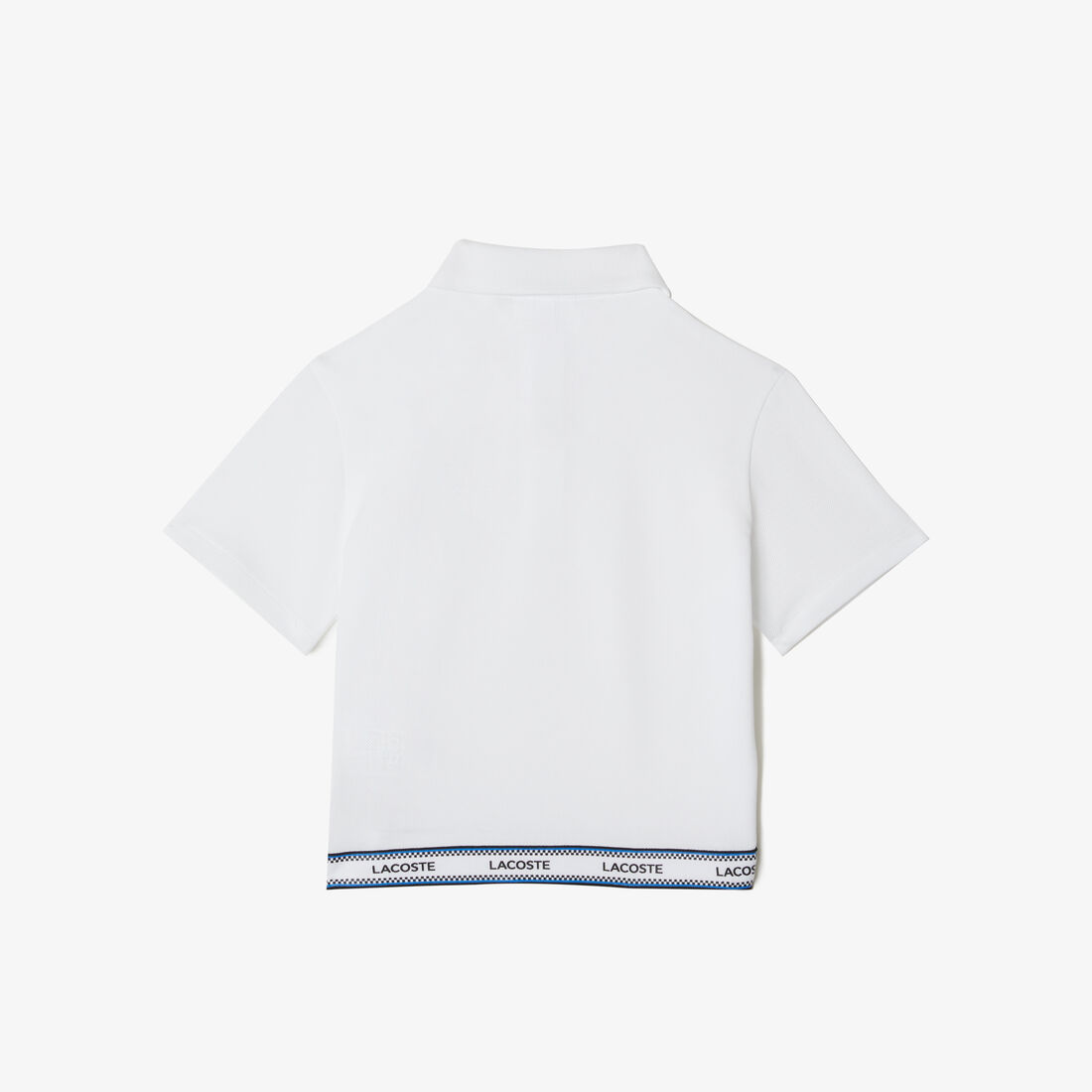 تي شيرت بولو لاكوست قصير قطن بيكيه بشريط مطبوع للبنات تي شيرت بولو لاكوست قصير قطن بيكيه بشريط مطبوع للبنات