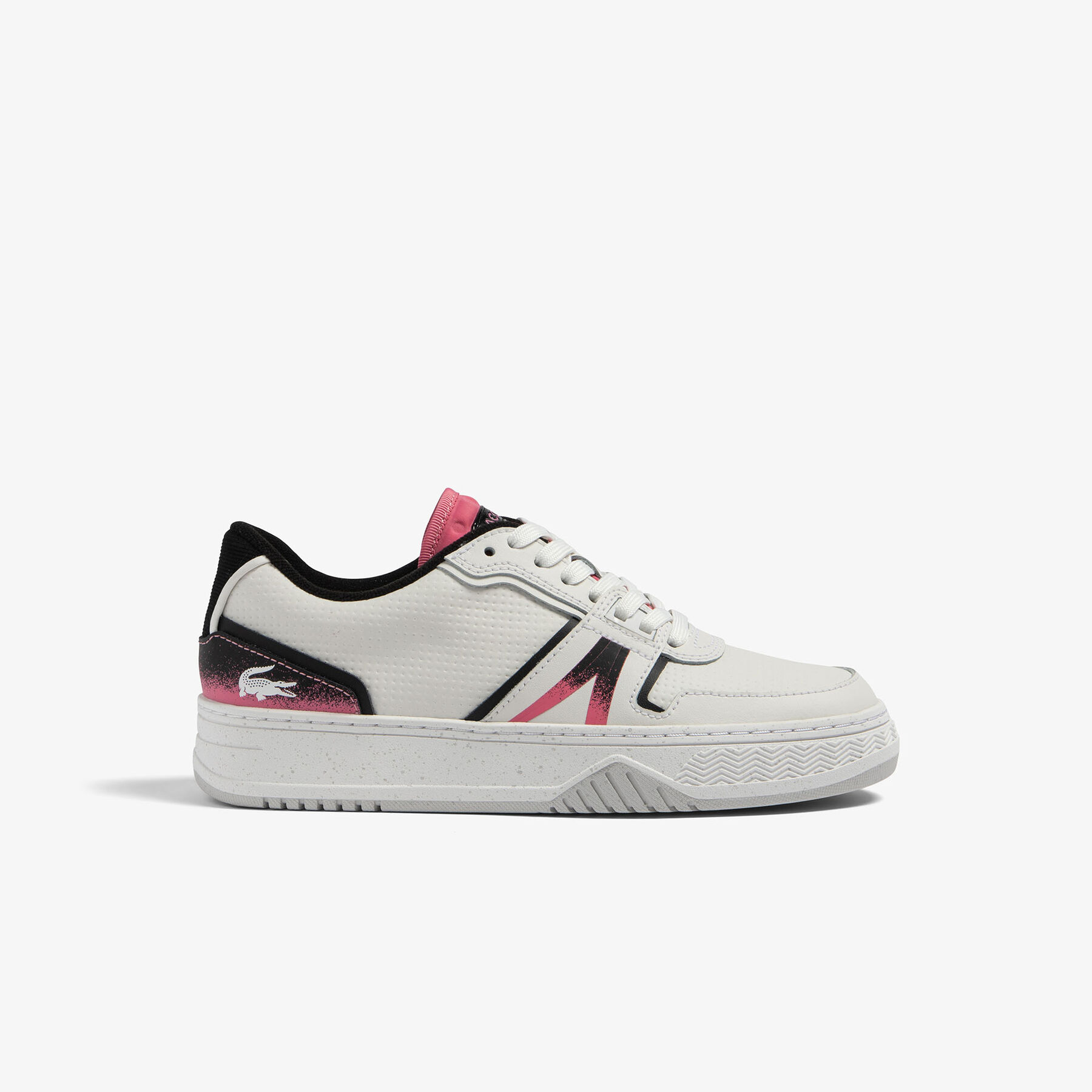 women s lacoste l001 leather heel pop trainers