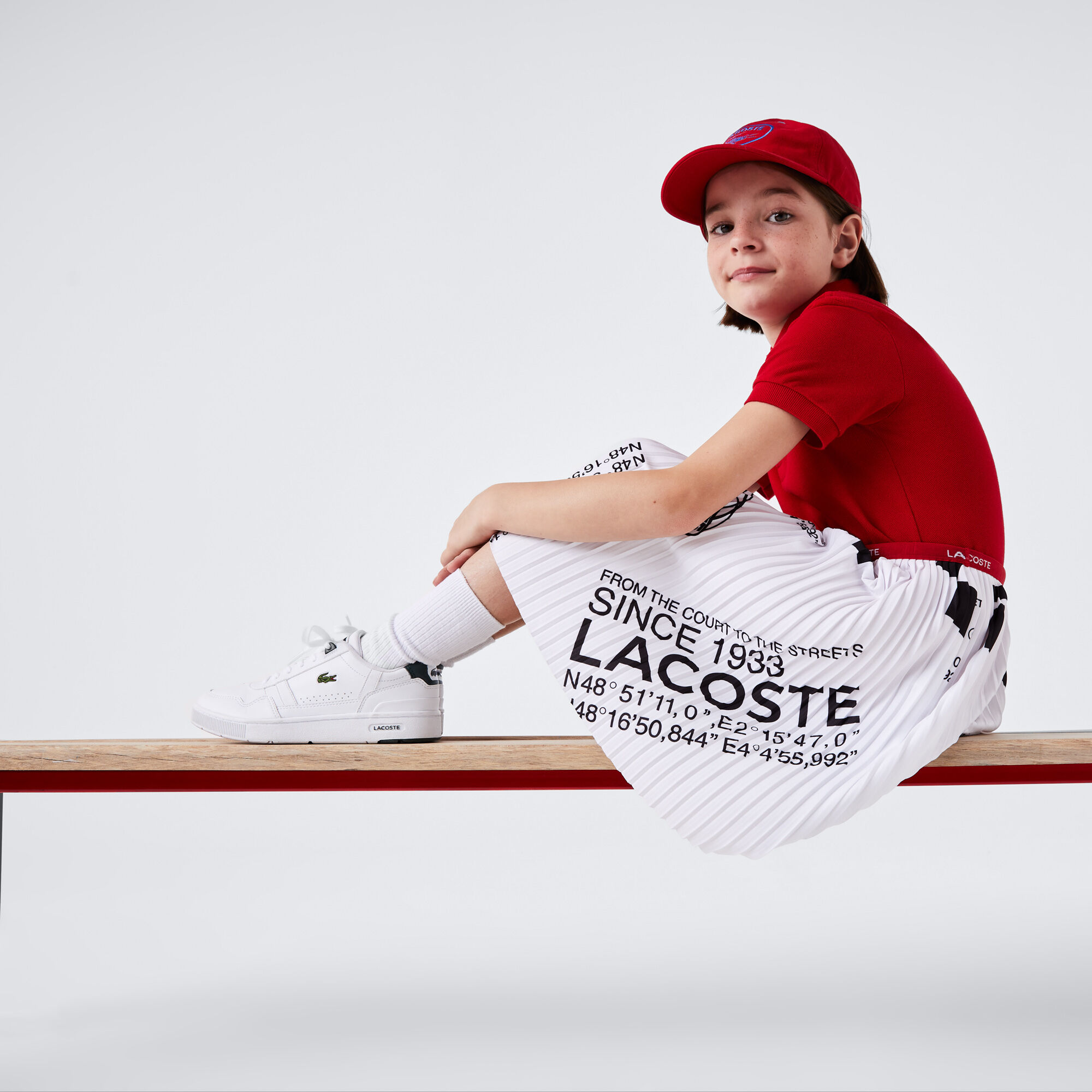 Buy Girls Lacoste Jersey Short Pleated Skirt Lacoste SA