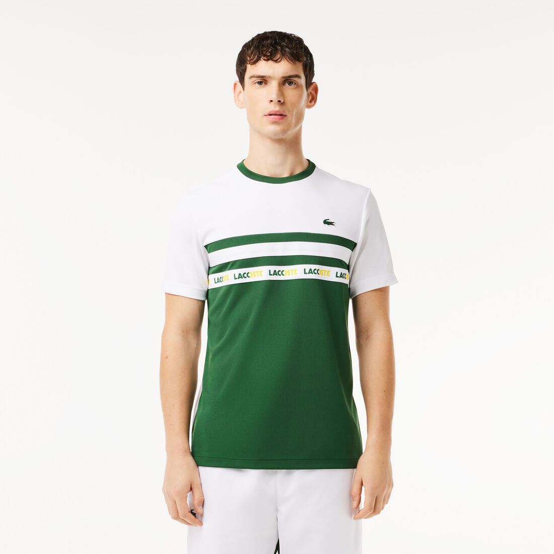 Ultra-Dry Logo Stripe Pique Tennis T-shirt
