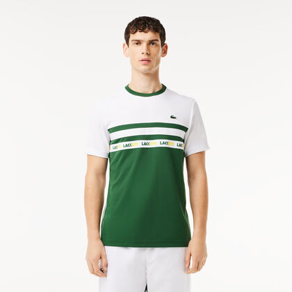 Ultra-dry Logo Stripe Pique Tennis T-shirt