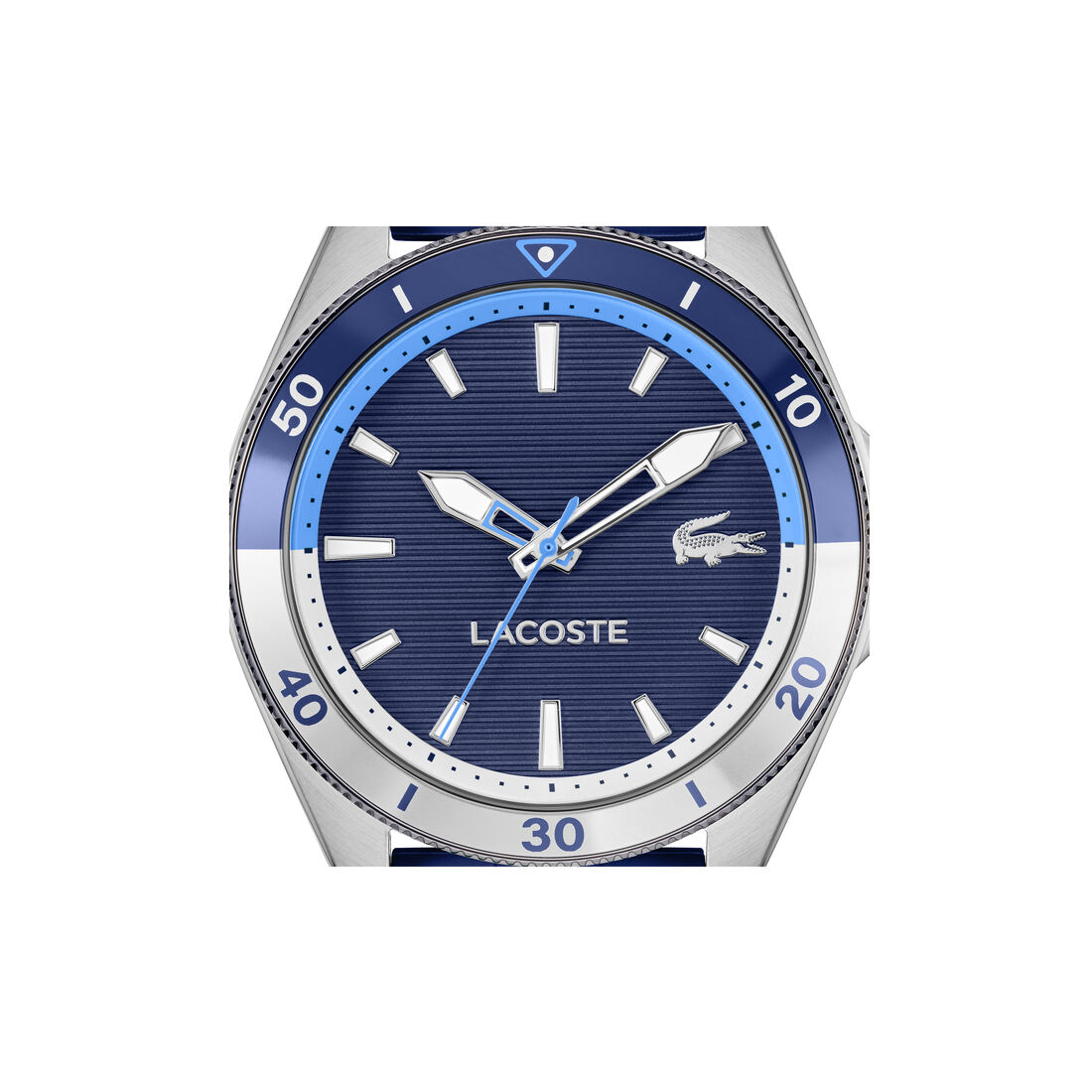 lacoste mainsail navy silicone watch