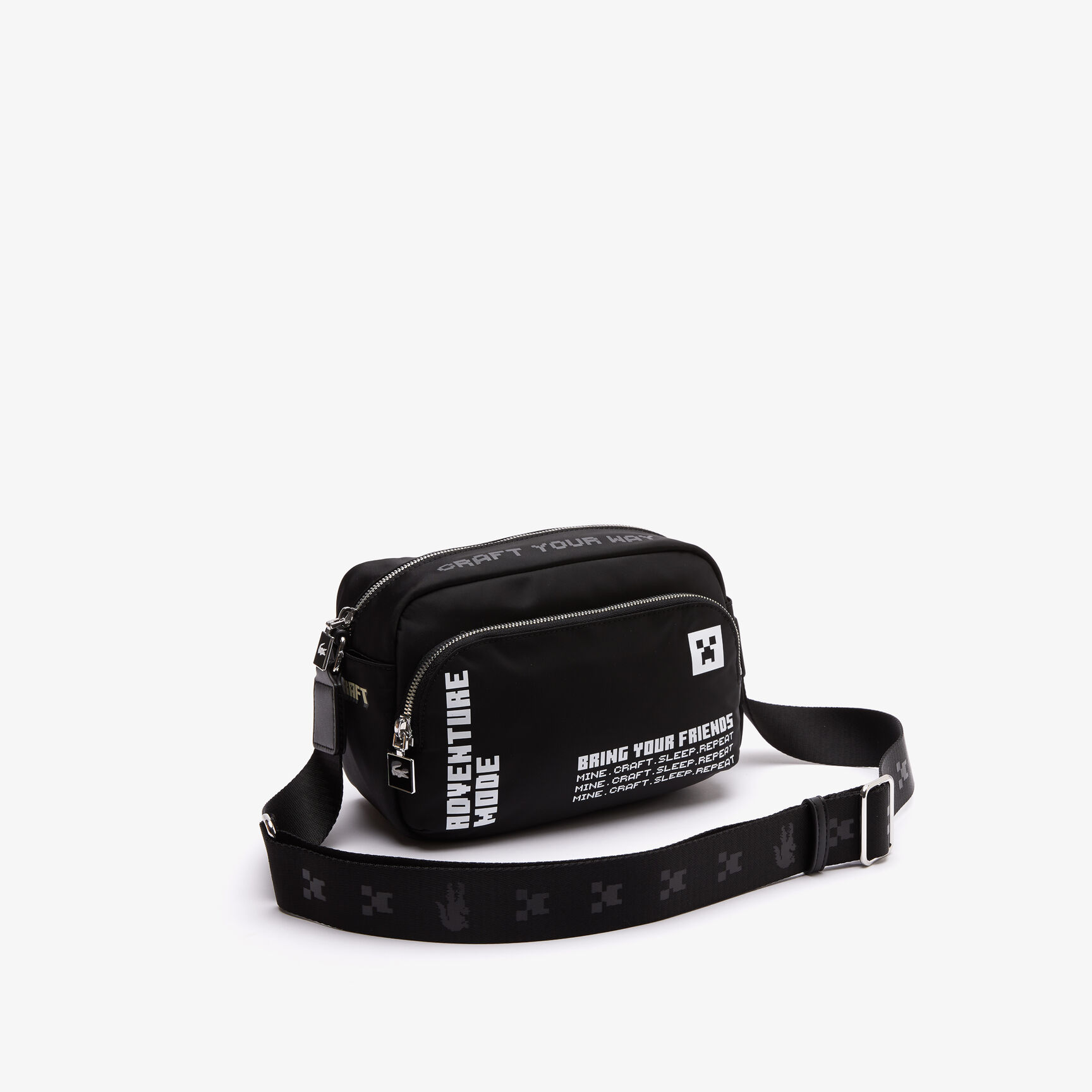 Unisex Lacoste x Minecraft Nylon Print Shoulder Bag