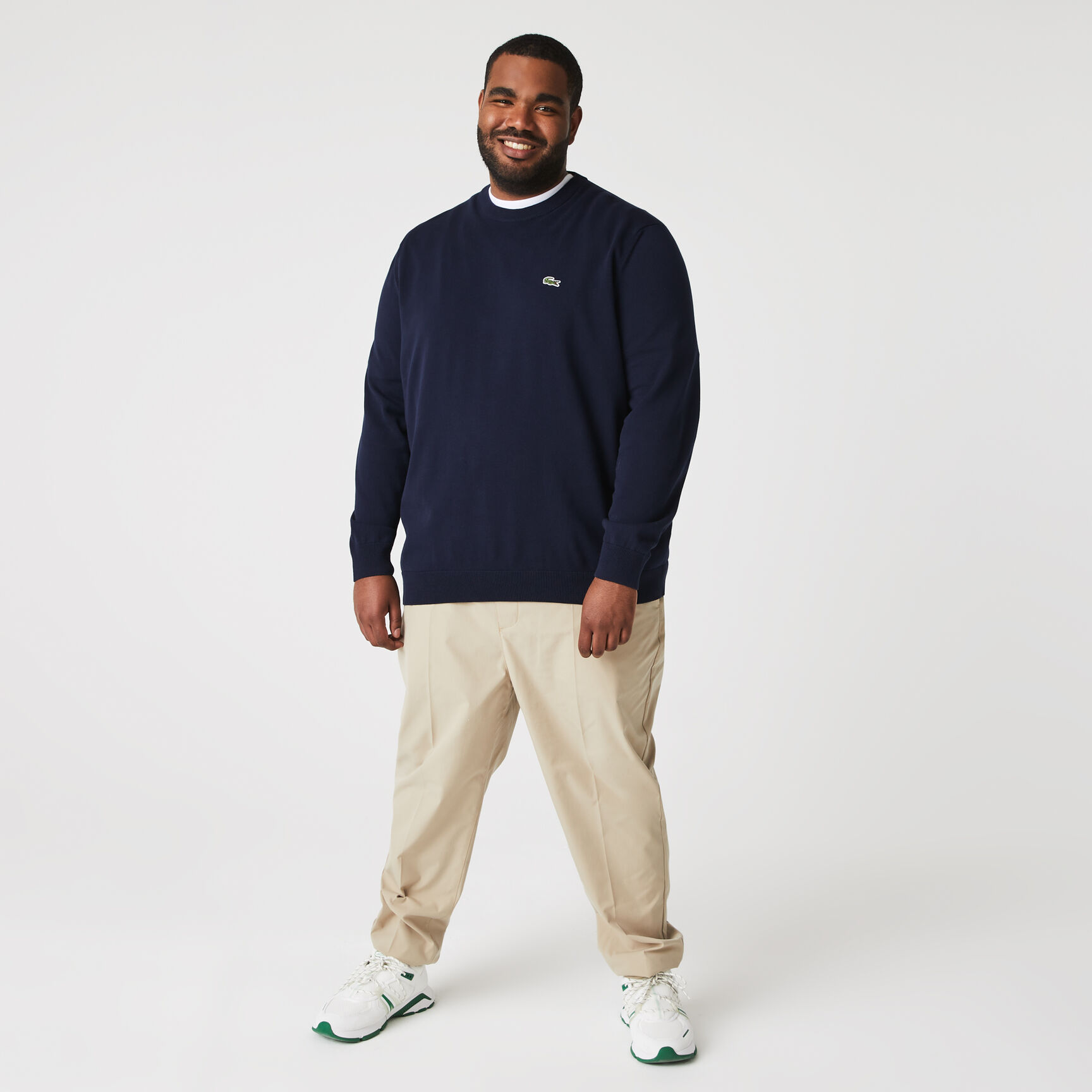 Monochrome Crew Neck Cotton Sweater 