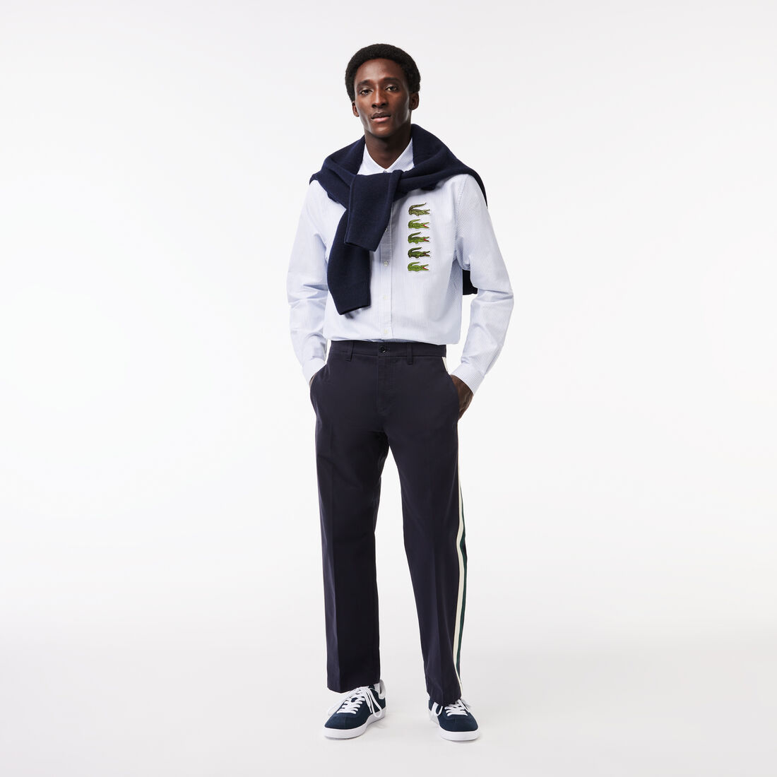 Straight Fit Contrast Stripe Chinos Straight Fit Contrast Stripe Chinos