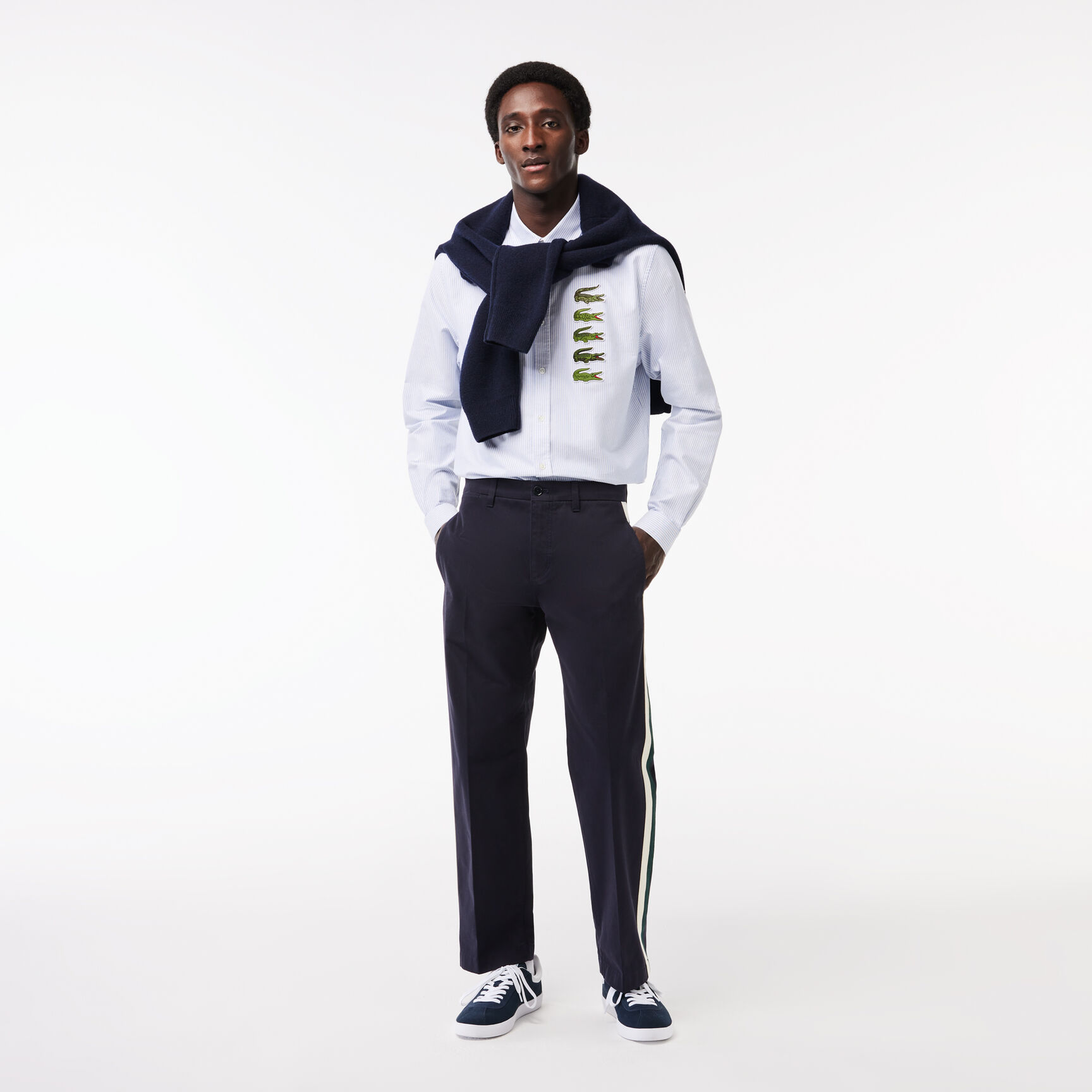 Straight Fit Contrast Stripe Chinos Straight Fit Contrast Stripe Chinos