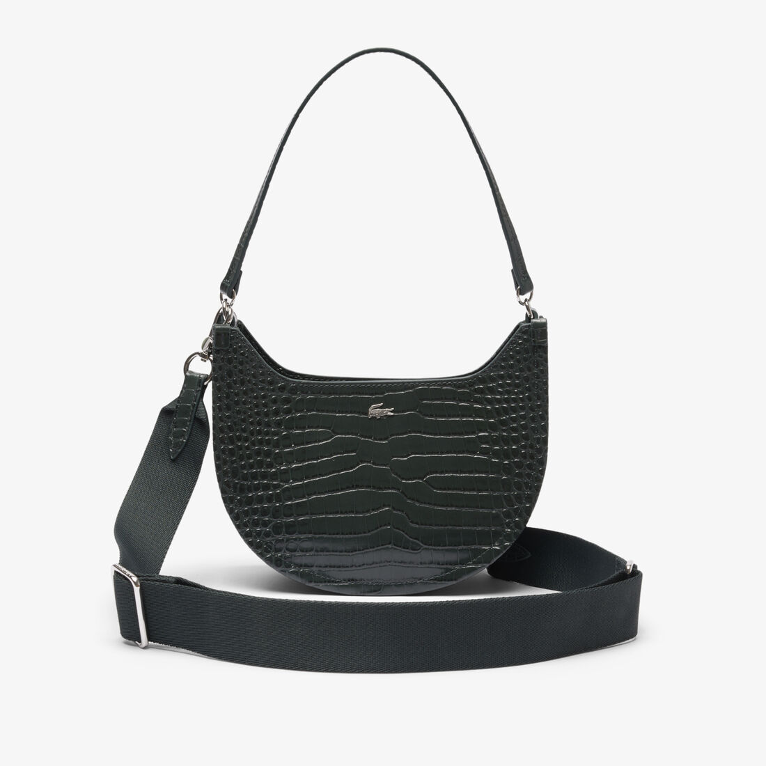 Small Chantaco Embossed Leather Half Moon Bag Small Chantaco Embossed Leather Half Moon Bag