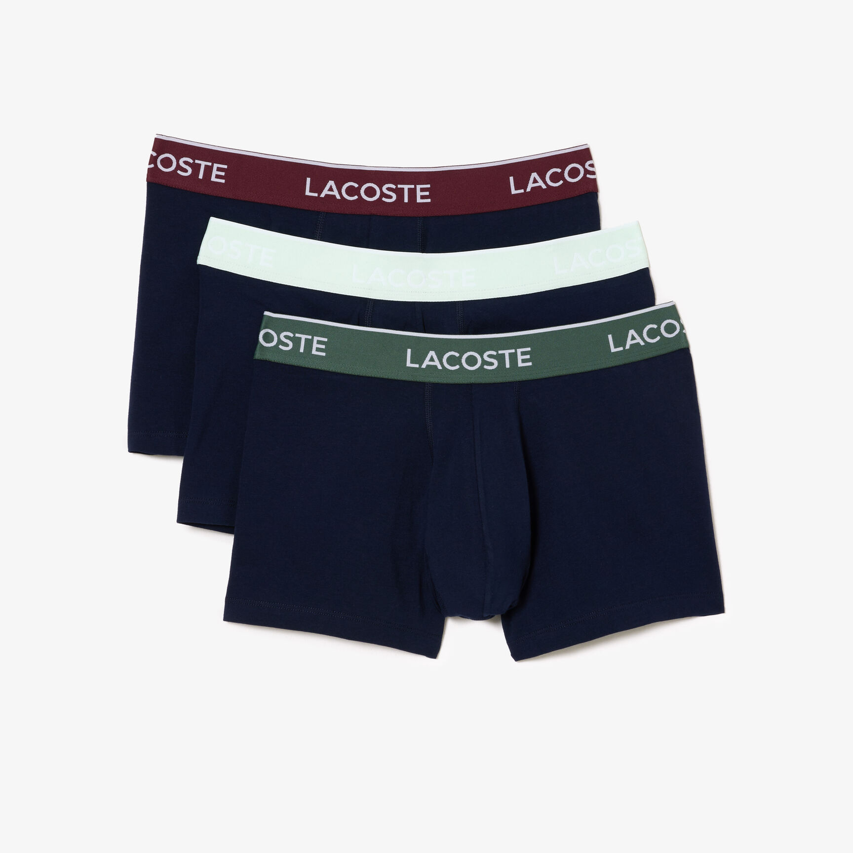 Pack Of 3 Navy Casual Trunks With Contrasting Waistband Pack Of 3 Navy Casual Trunks With Contrasting Waistband