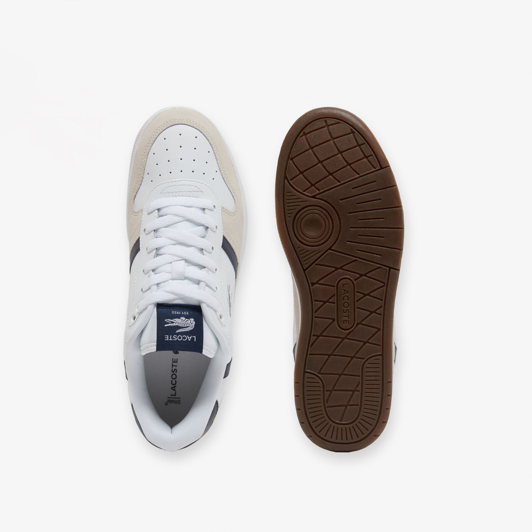Men's T-Clip Set Leather Sneakers lacoste men s t clip set leather sneakers