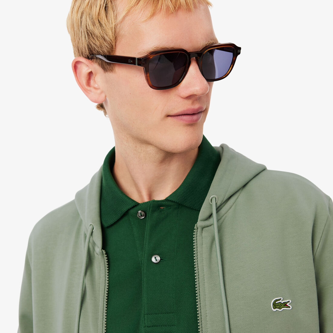 Classic Fit Zipped Fleece Sweatshirt Classic Fit Zipped Fleece Sweatshirt