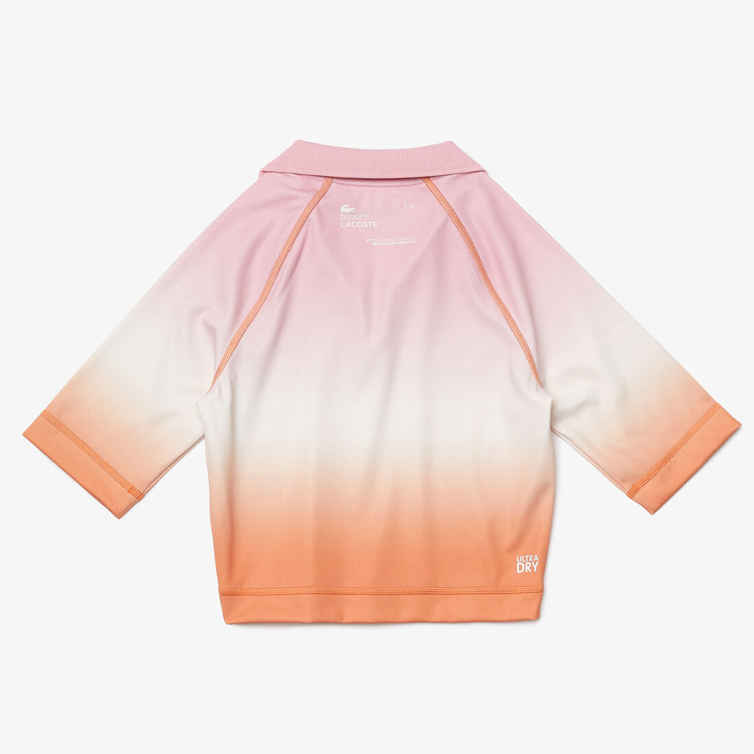 تيشيرت بولو مطاطي صيفي قصير بلون متدرج للنساء مجموعة Lacoste Sport تيشيرت بولو مطاطي صيفي قصير بلون متدرج للنساء مجموعة Lacoste Sport