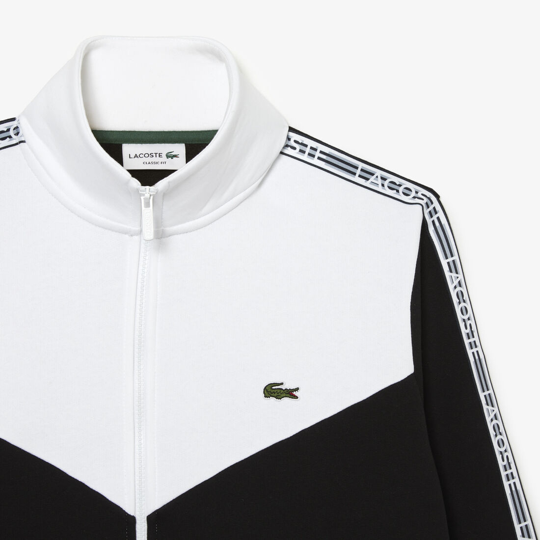 Men’s Lacoste Classic Fit Colourblock Zipped Sweatshirt Men’s Lacoste Classic Fit Colourblock Zipped Sweatshirt