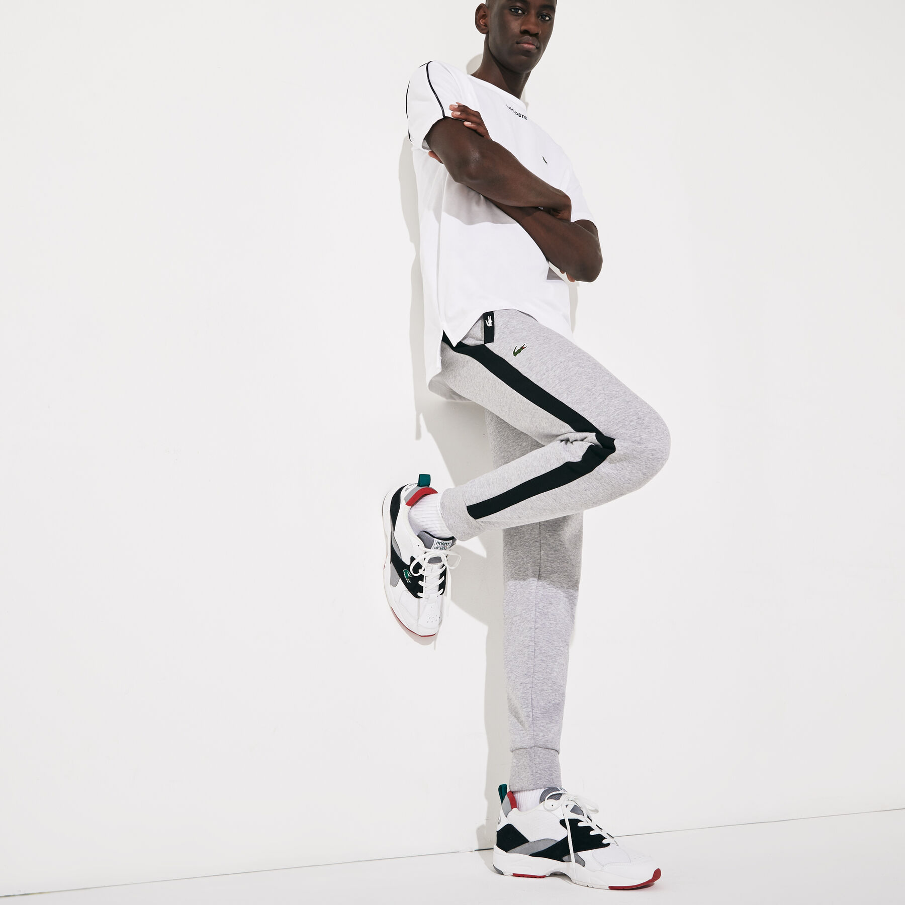 Men's Storm 96 Textile and Synthetic Trainers lacoste men s storm 96 textile and synthetic trainers