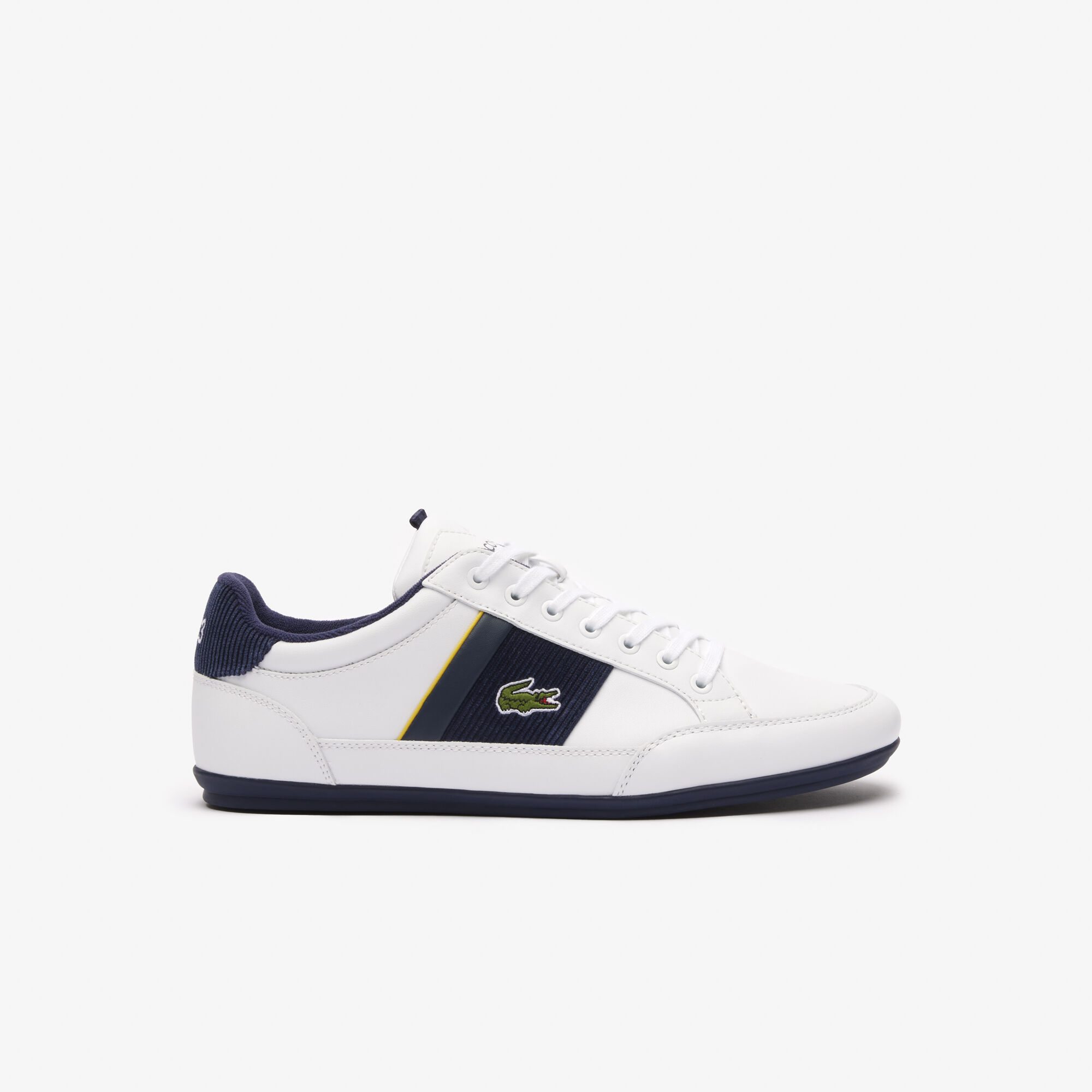 Buy Men s Chaymon Leather and Corduroy Trainers Lacoste SA