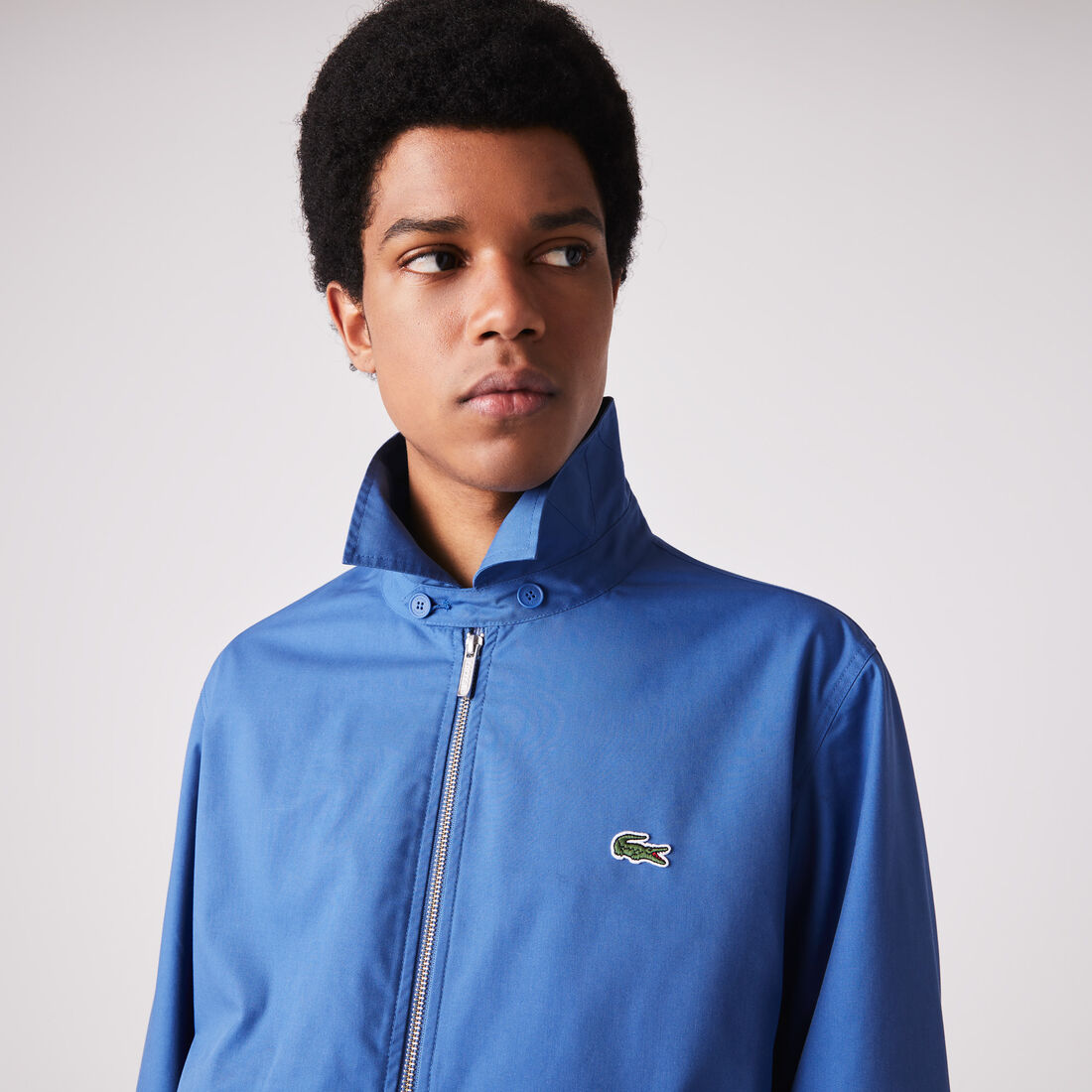 Men's Short Zippered Organic Cotton Gabardine Jacket Men's Short Zippered Organic Cotton Gabardine Jacket