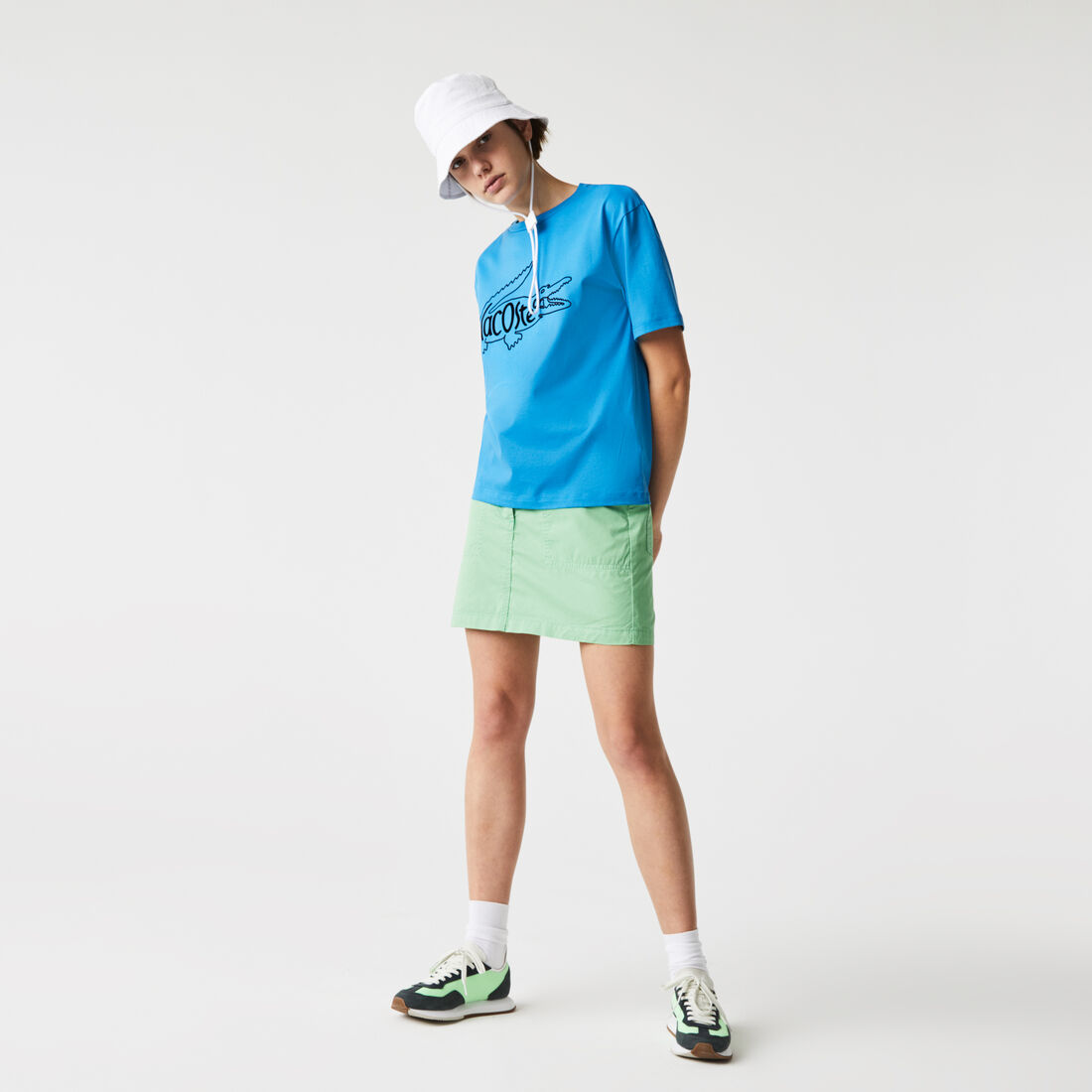 تي شيرت قطني للنساء بفتحة رقبة مستديرة وطباعة التمساح تي شيرت قطني للنساء بفتحة رقبة مستديرة وطباعة التمساح