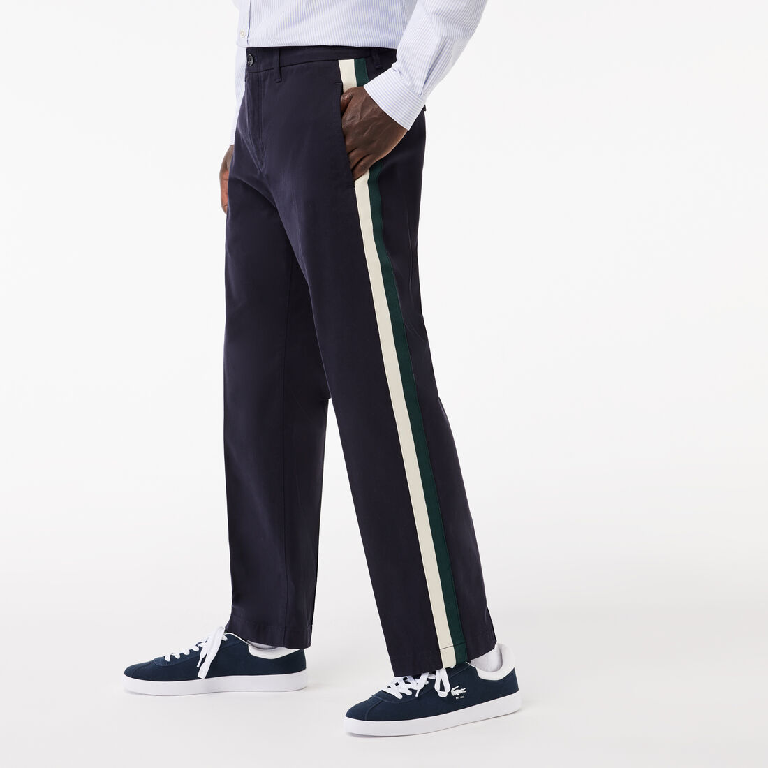 Straight Fit Contrast Stripe Chinos Straight Fit Contrast Stripe Chinos