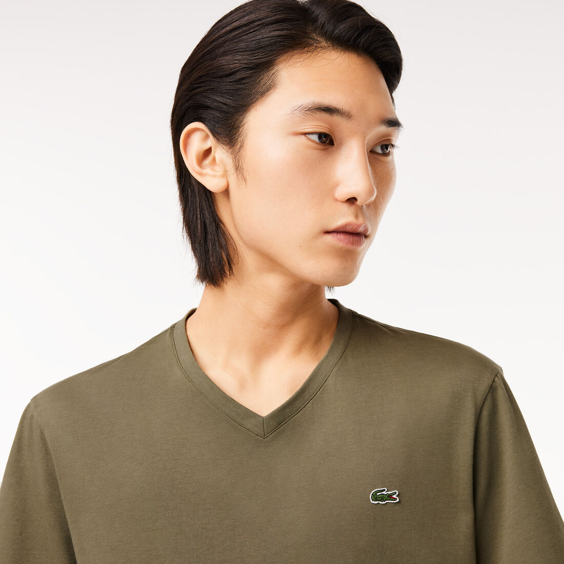 تيشيرت قطن بفتحة رقبة حرف V للرجال تيشيرت قطن بفتحة رقبة حرف V للرجال