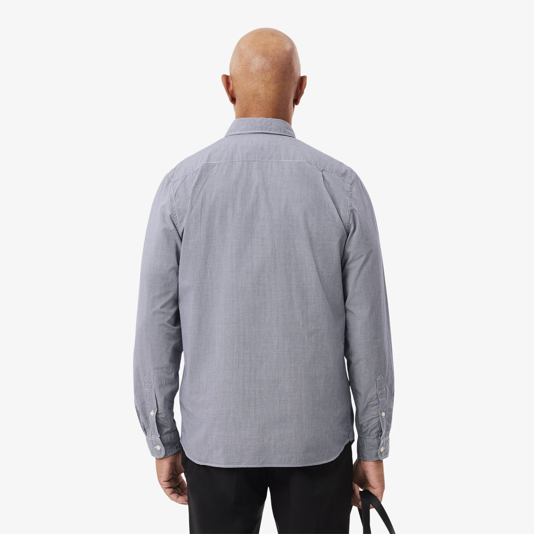 قميص بوبلين مربعات بقصّة عادية قميص بوبلين مربعات بقصّة عادية