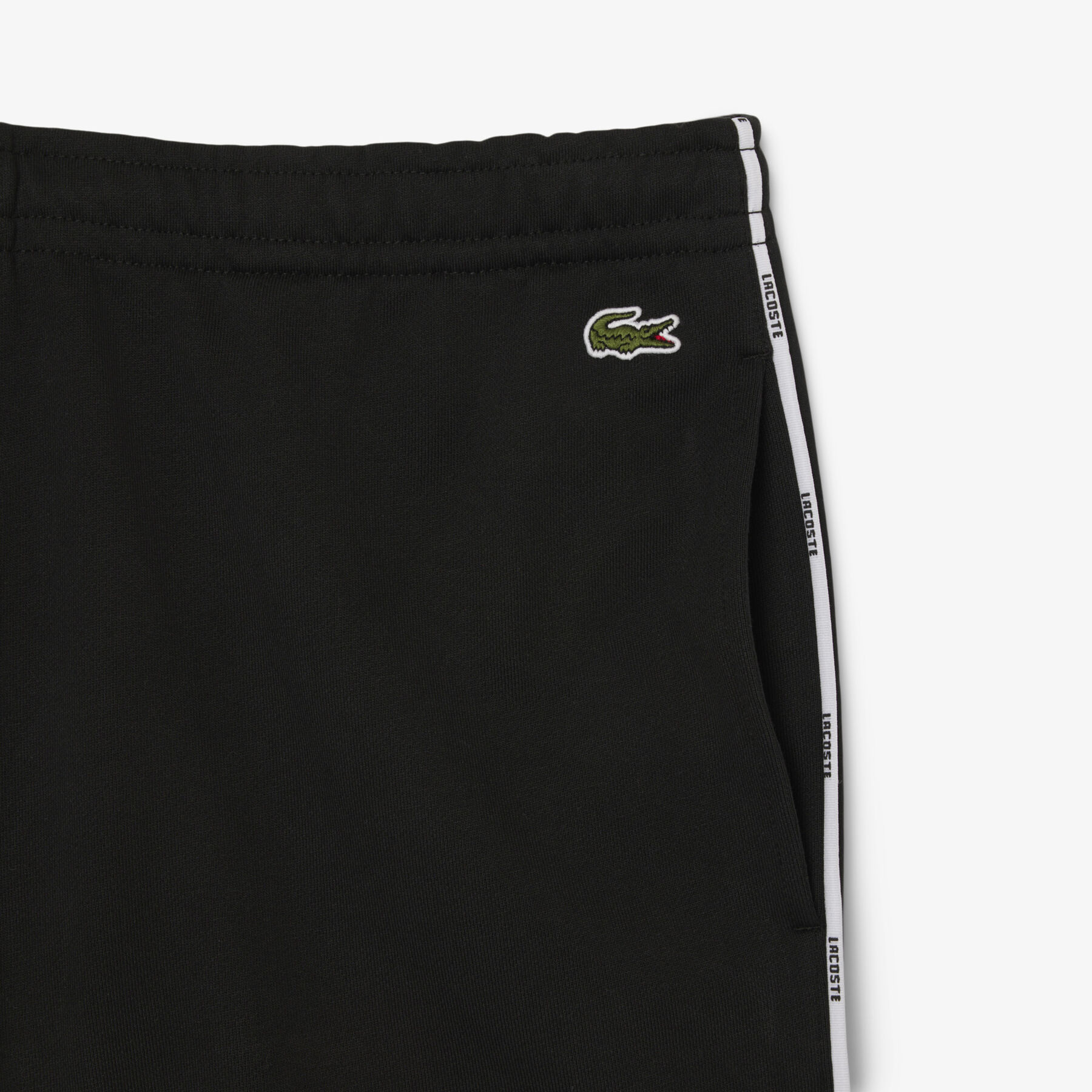 Logo Trim Cotton Fleece Shorts lacoste logo trim cotton fleece shorts