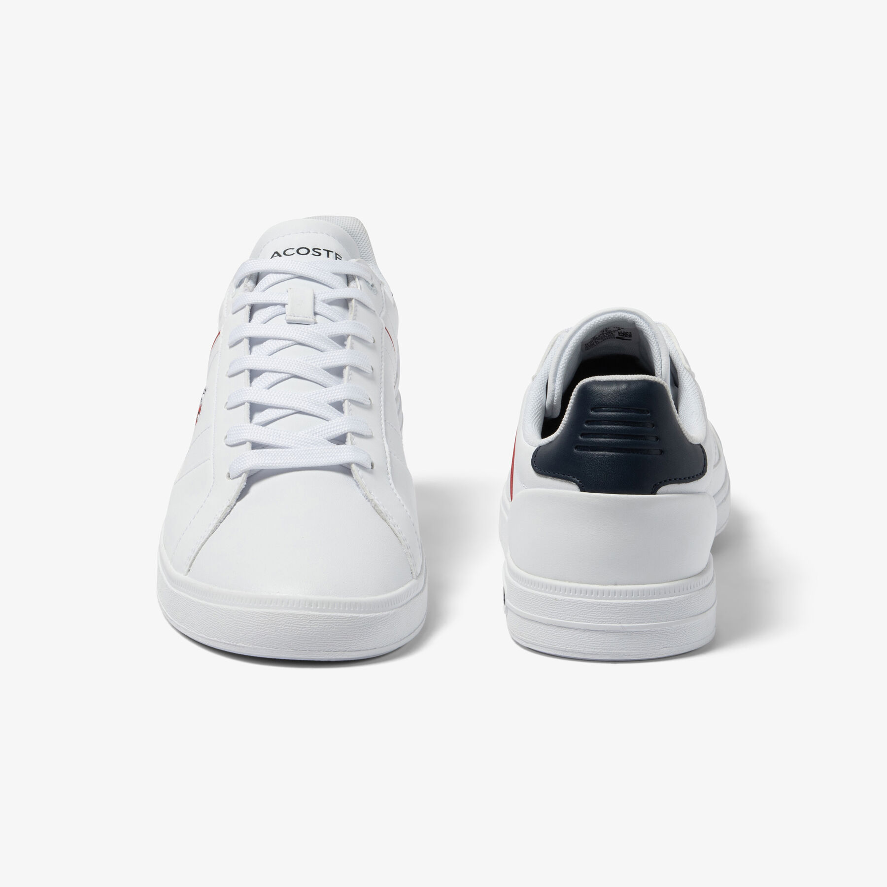 men s lacoste europa pro leather heel pop trainers