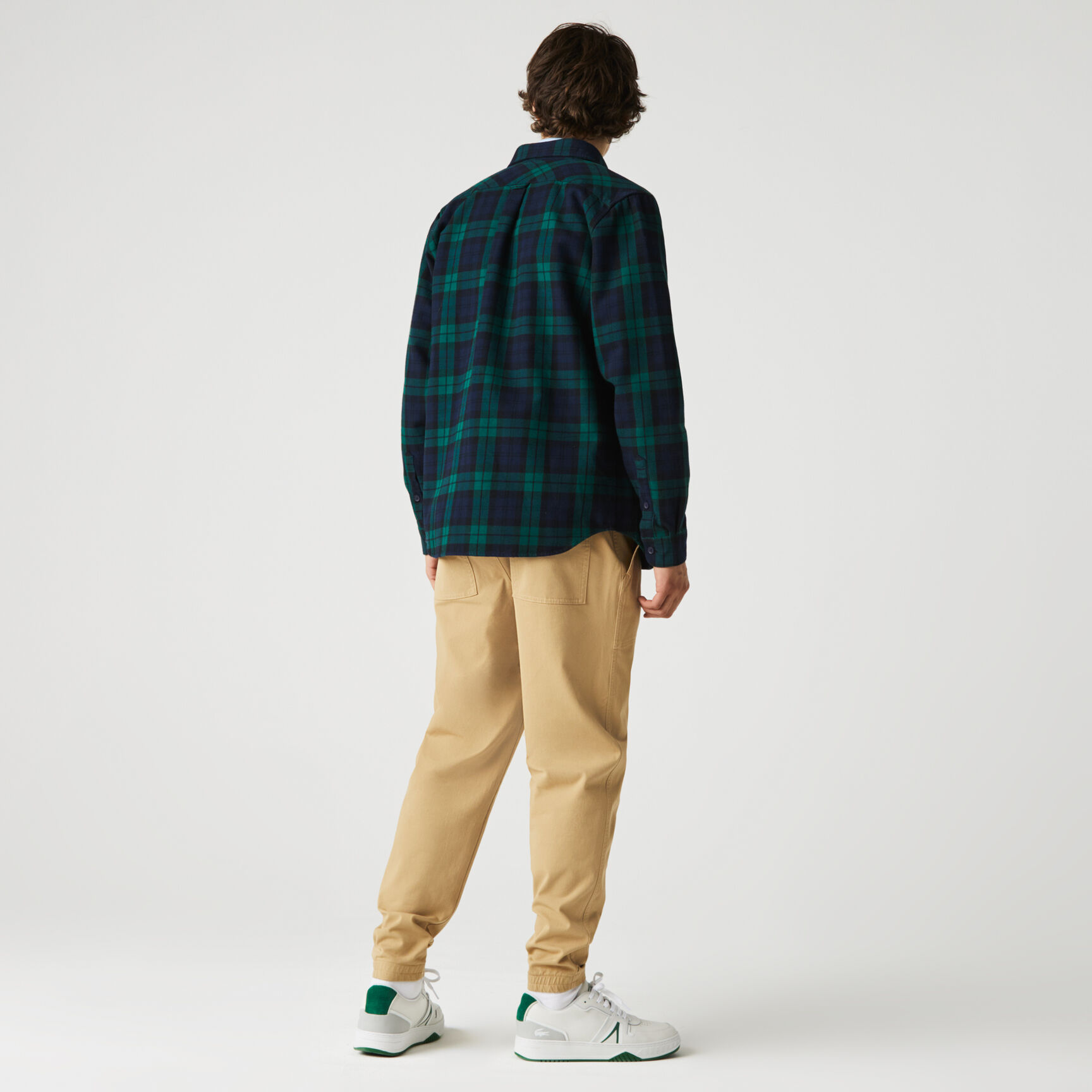 قميص رجالي بقصة عادية من الفلانيل السميك قميص رجالي بقصة عادية من الفلانيل السميك