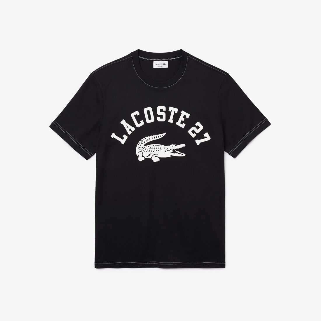 Men’s Crew Neck Lacoste 27 Print Cotton T-shirt Men’s Crew Neck Lacoste 27 Print Cotton T-shirt