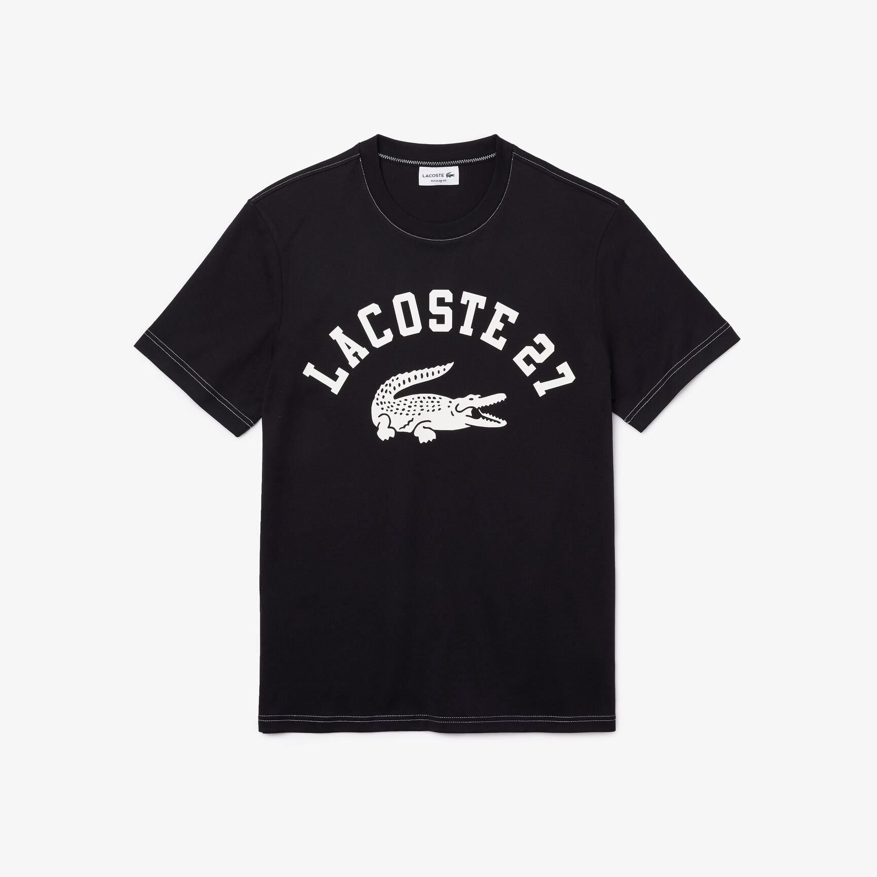 Men’s Crew Neck Lacoste 27 Print Cotton T-shirt Men’s Crew Neck Lacoste 27 Print Cotton T-shirt