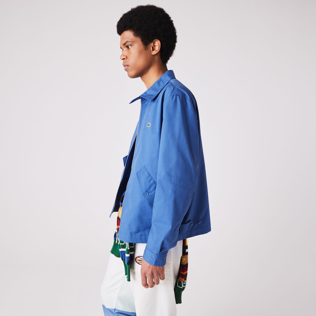 Men's Short Zippered Organic Cotton Gabardine Jacket Men's Short Zippered Organic Cotton Gabardine Jacket