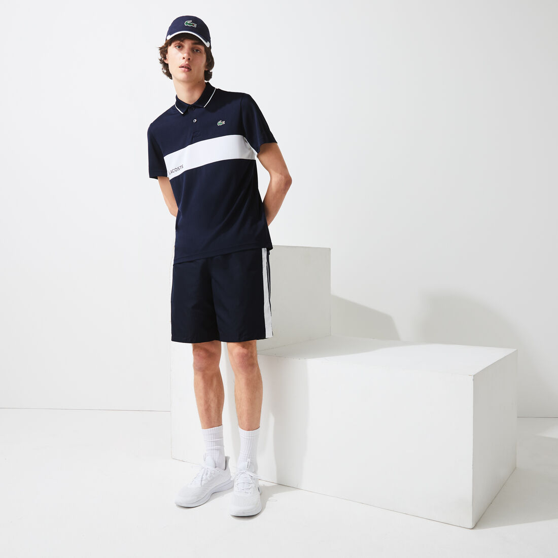 Men’s Lacoste SPORT Colourblock Breathable Resistant Polo Shirt Men’s Lacoste SPORT Colourblock Breathable Resistant Polo Shirt