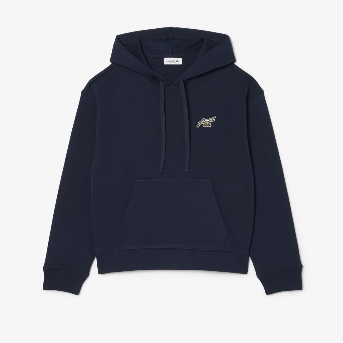 Badge Accent Fleece Hoodie lacoste badge accent fleece hoodie