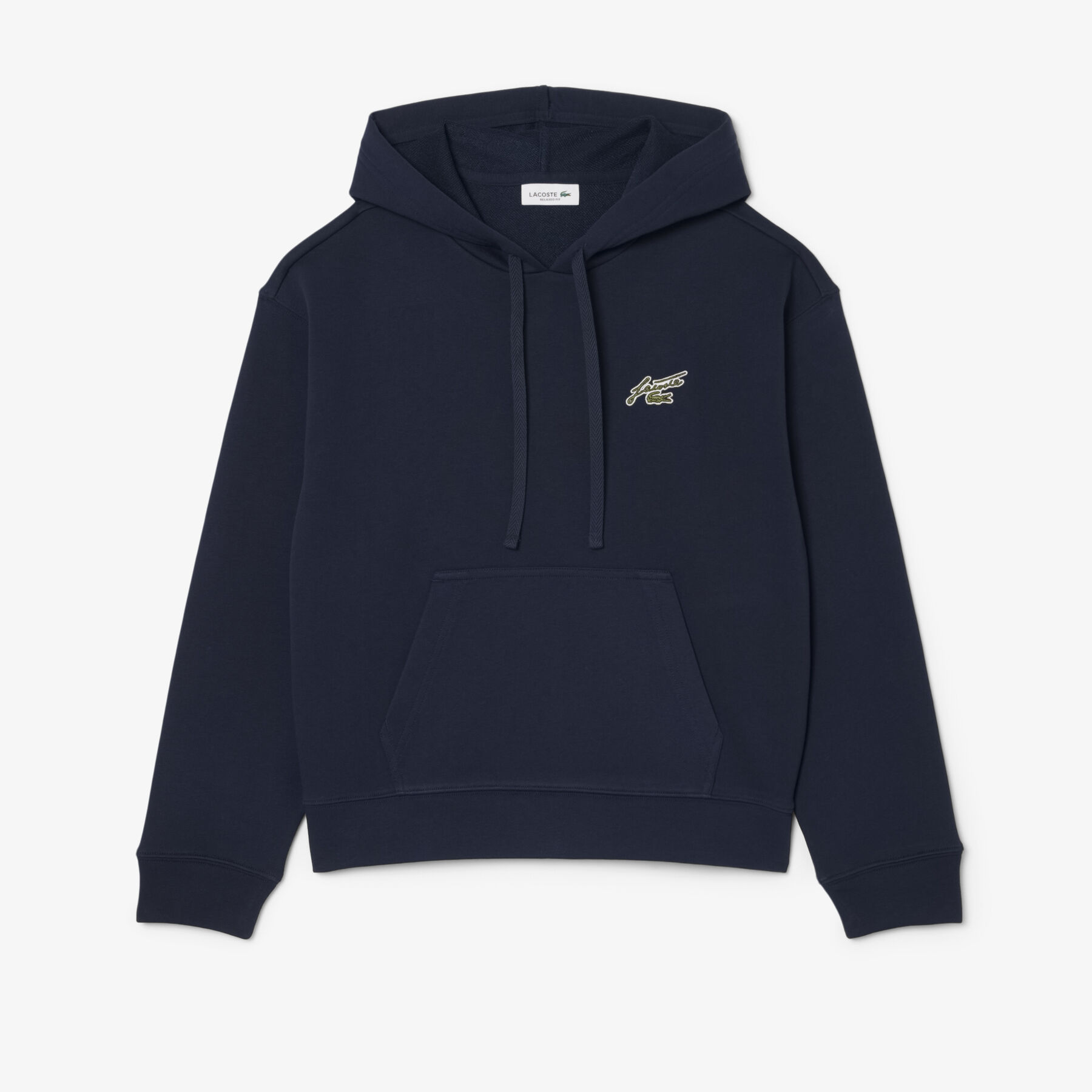 Badge Accent Fleece Hoodie lacoste badge accent fleece hoodie