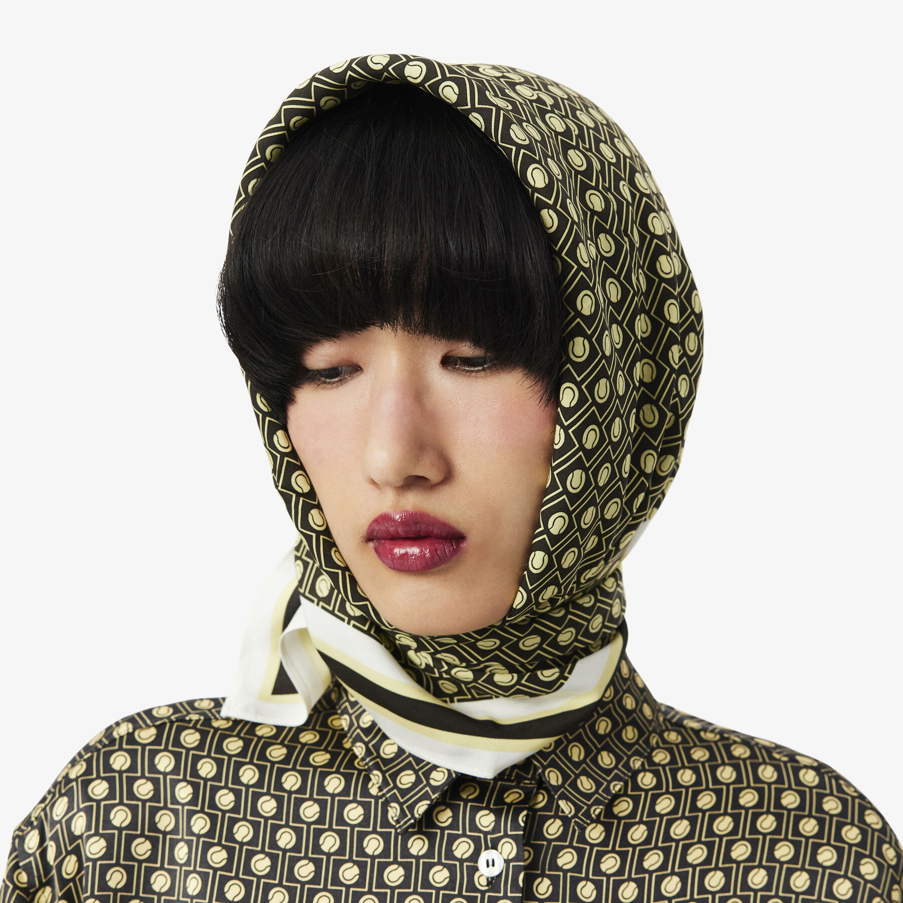 Printed Tennis Scarf lacoste printed tennis scarf