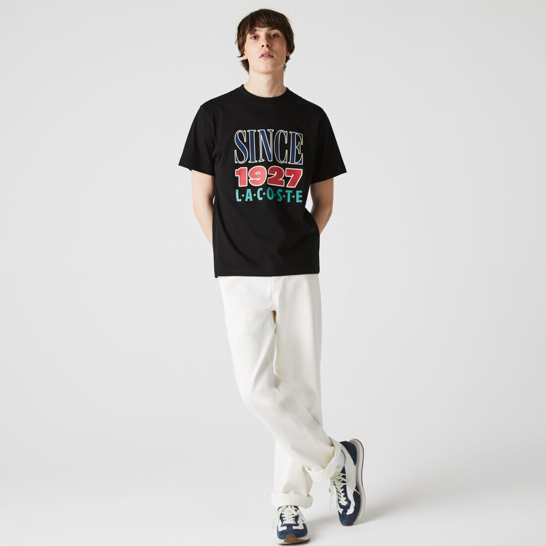 تي شيرت قطني للجنسين مع طباعة مجموعة Lacoste LIVE تي شيرت قطني للجنسين مع طباعة مجموعة Lacoste LIVE