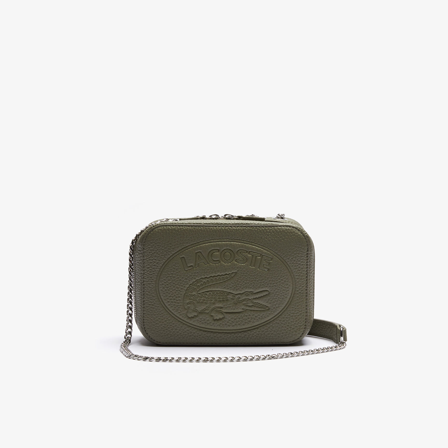 حقيبة كتف بسحاب من الجلد المحبب مجموعة Croco Crew للنساء حقيبة كتف بسحاب من الجلد المحبب مجموعة Croco Crew للنساء