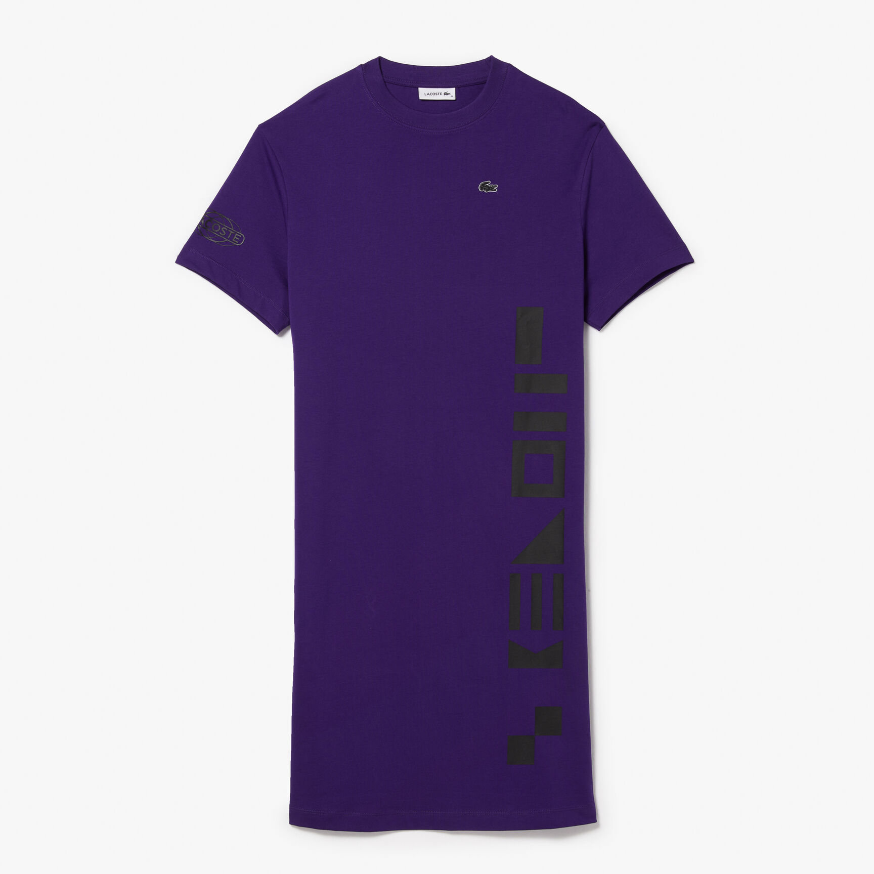 فستان لاكوست بتصميم تيشيرت قطن جيرسيه بطبعة بحرية للنساء