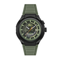 lacoste lc33 green silicone watch