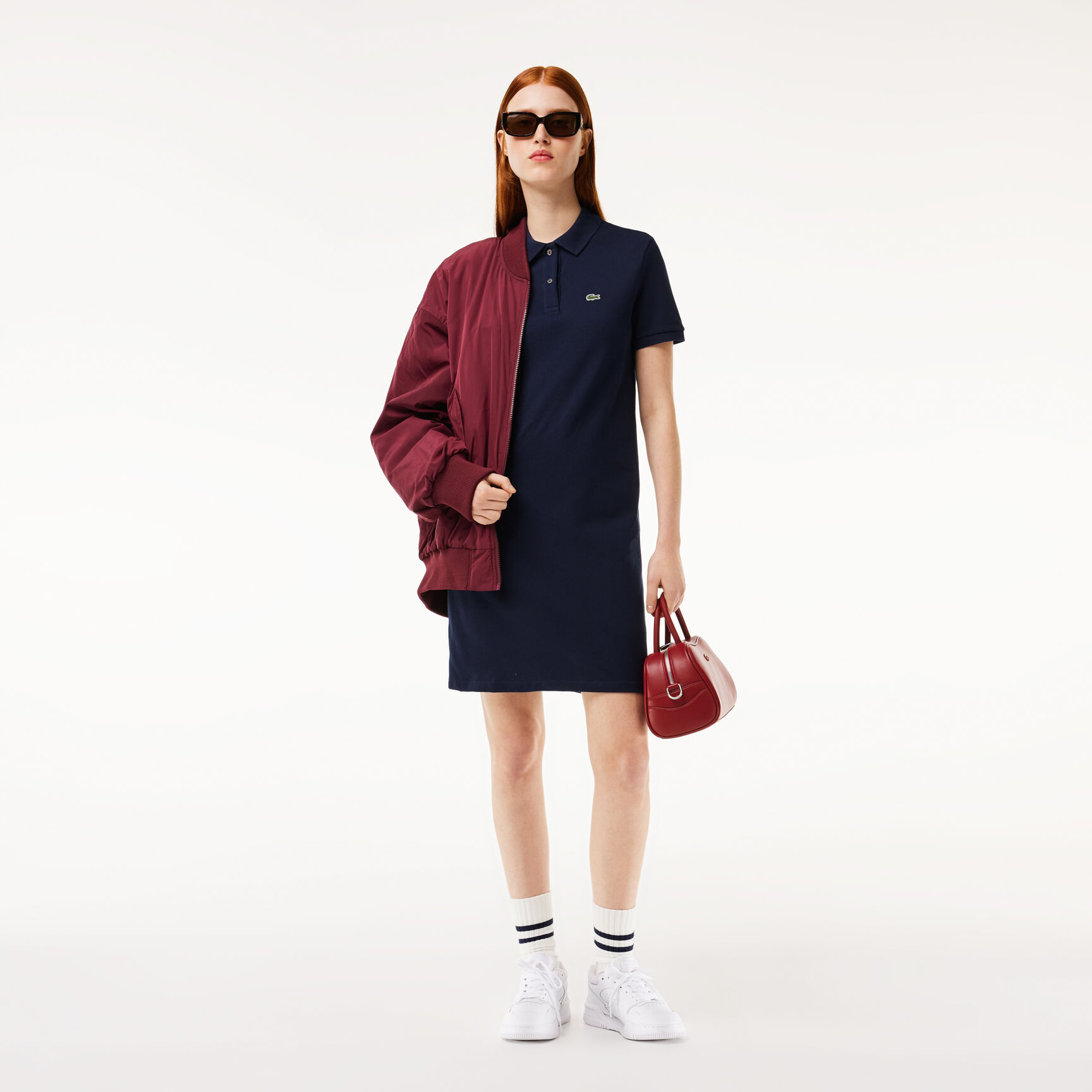 Women's Lacoste Pique Knit Polo Dress Women's Lacoste Pique Knit Polo Dress