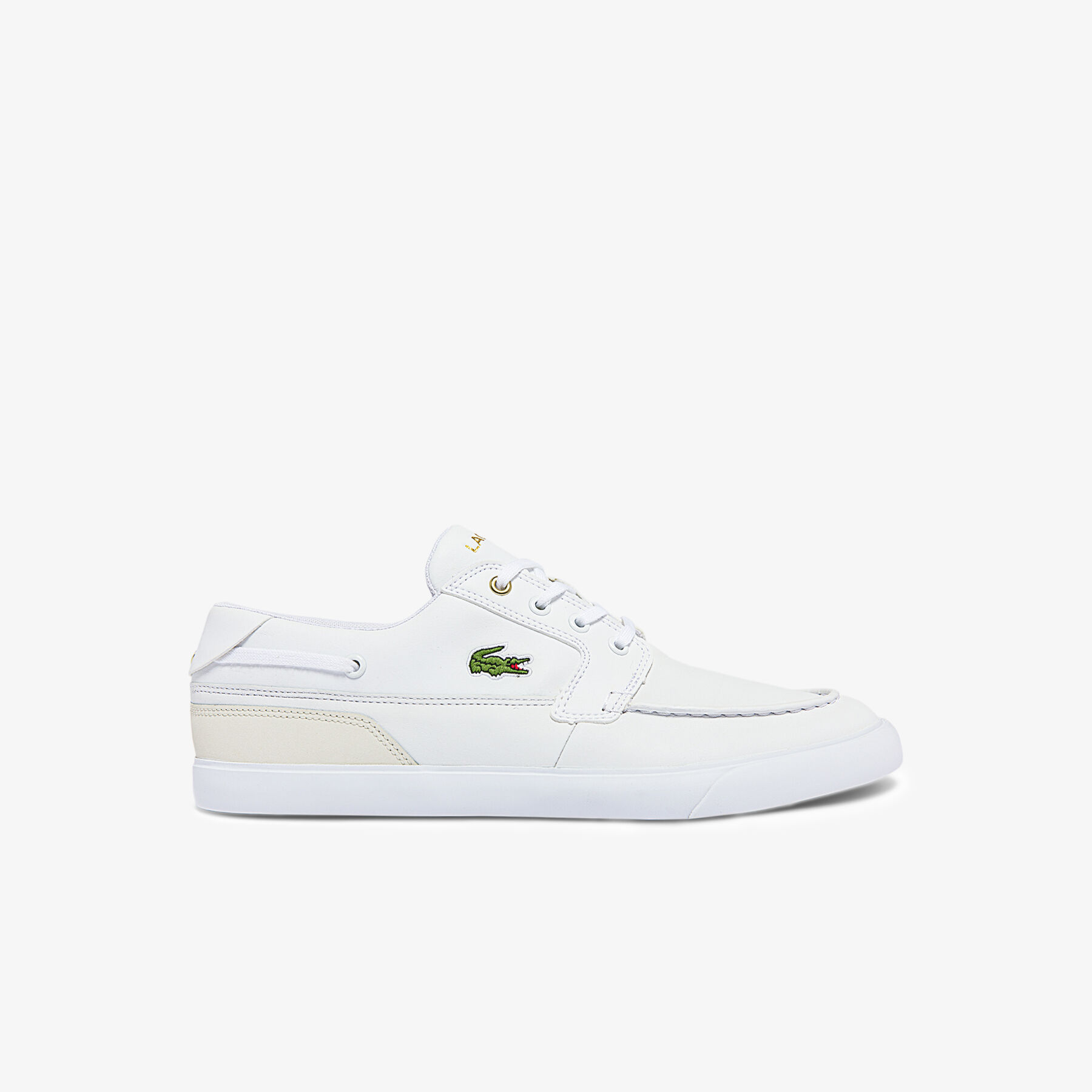 lacoste men s bayliss deck leather and synthetic boat shoes