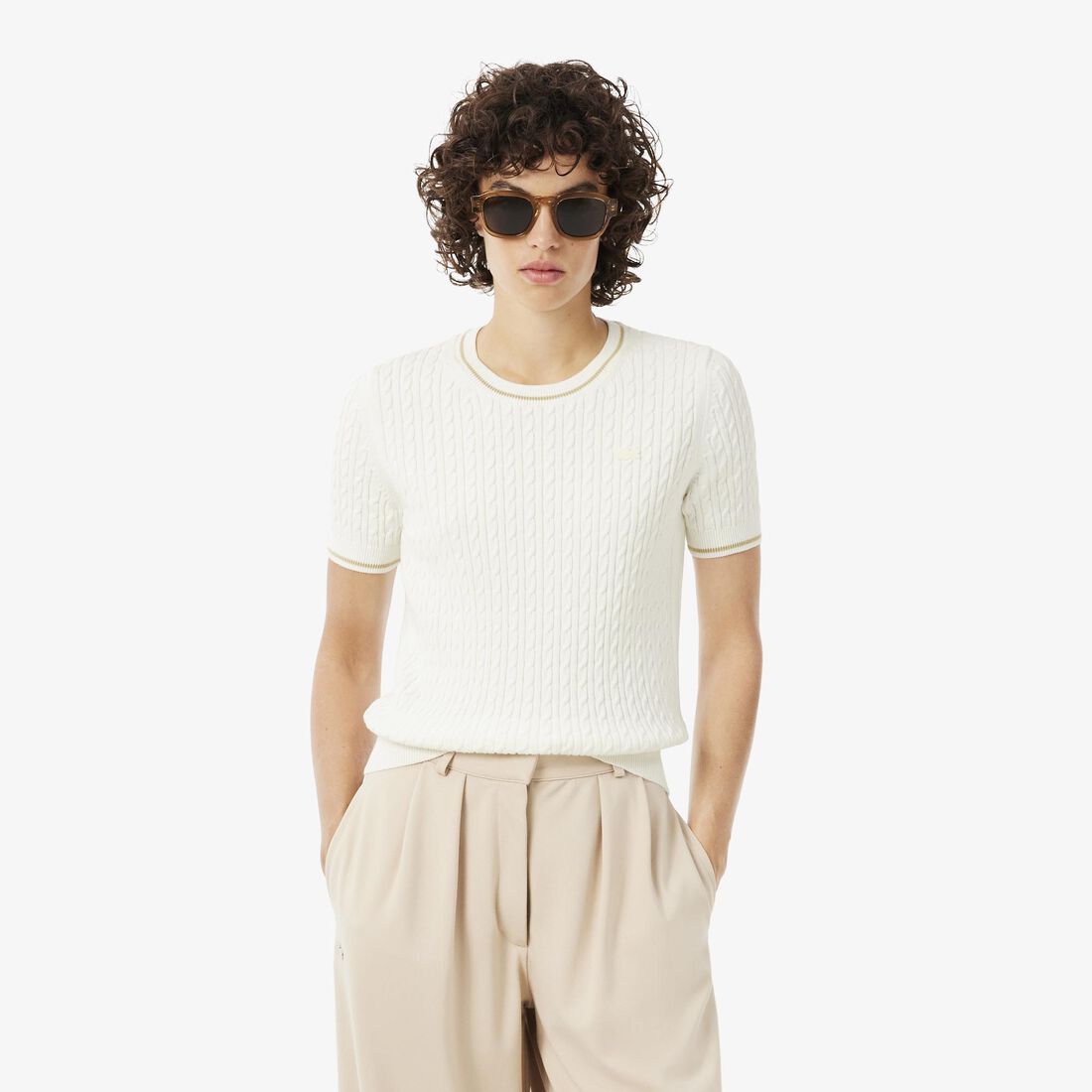 Short Sleeved Cable Knit Sweater Short Sleeved Cable Knit Sweater