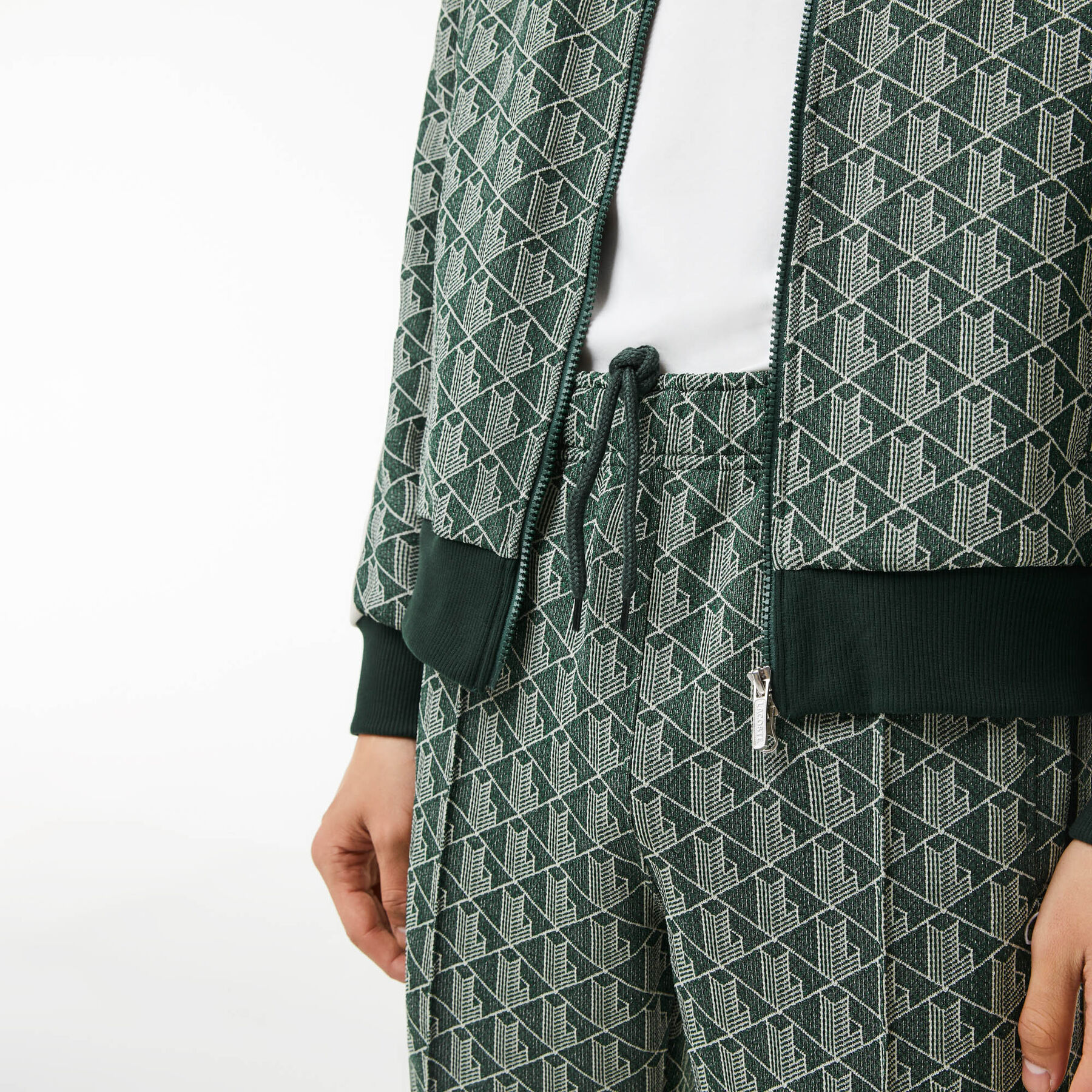 men s lacoste monogram print trackpants