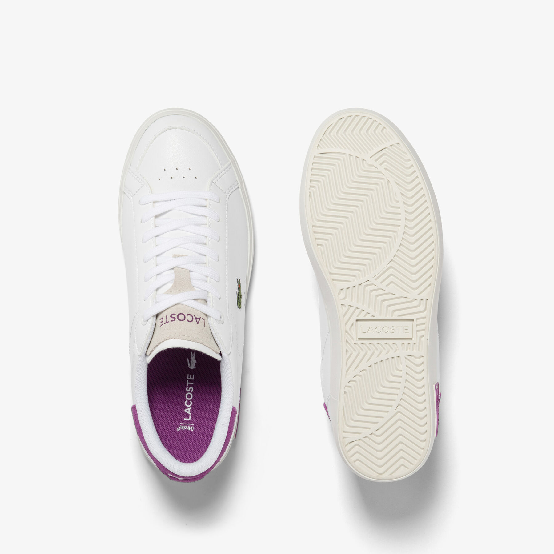 Women's Lacoste Powercourt Leather Trainers women s lacoste powercourt leather trainers